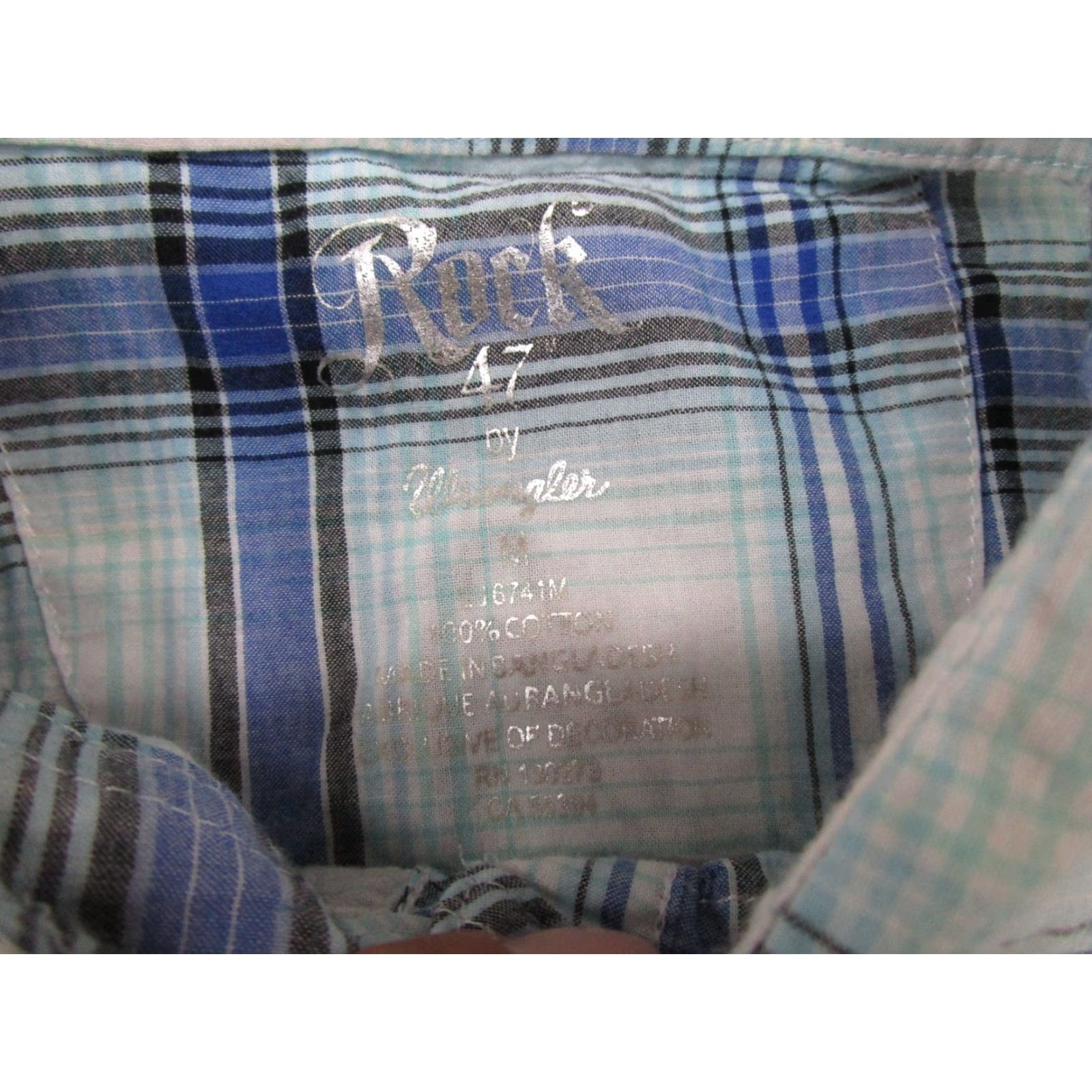 Wrangler WRANGLER SHIRT ROCK 47 Women's Plaid Western Pearl Snap Embroidered Size M Size M / US 6-8 / IT 42-44 - 2 Thumbnail