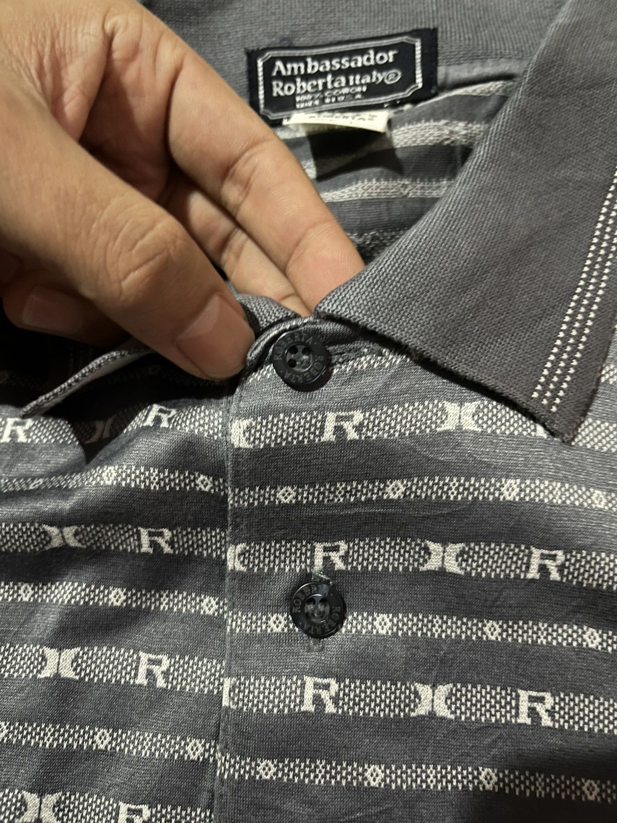 Designer × Vintage 🔥 Vintage Ambassador Roberta Italy AOP Polo Shirt Size US L / EU 52-54 / 3 - 7 Thumbnail