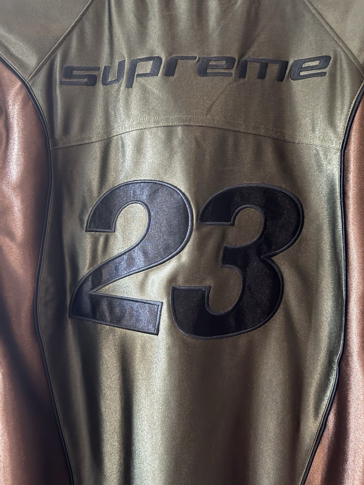 Jordan Brand × Supreme Warm Up Jersey Olive Size Medium Size US M / EU 48-50 / 2 - 4 Thumbnail