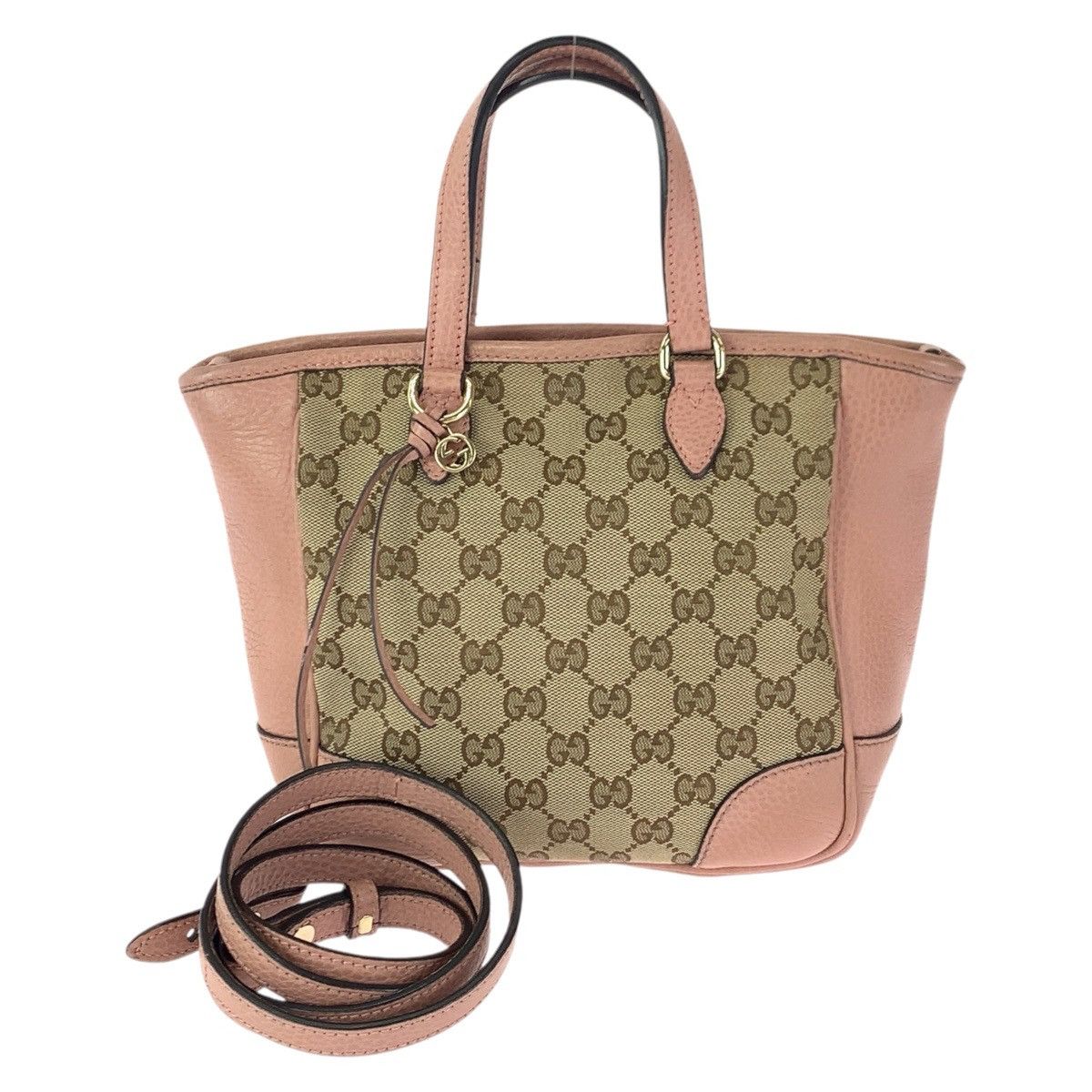 Gucci Gucci Gucci GG Canvas Leather 2way Bag Leather Shoulder Bag 449241 DUTY FREE for USA Size ONE SIZE - 1 Thumbnail