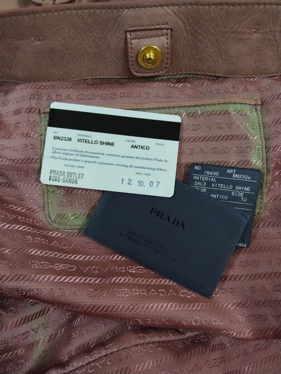 Prada Authentic Prada Vitello Shine Shoulder Bag Size ONE SIZE - 15 Thumbnail