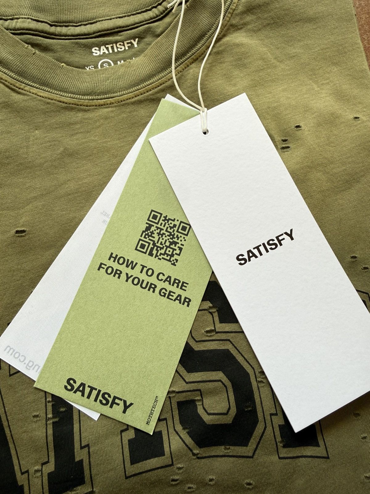 Satisfy Satisfy Running Equipment MothTech Tee Olive Green Small Size US S / EU 44-46 / 1 - 8 Thumbnail