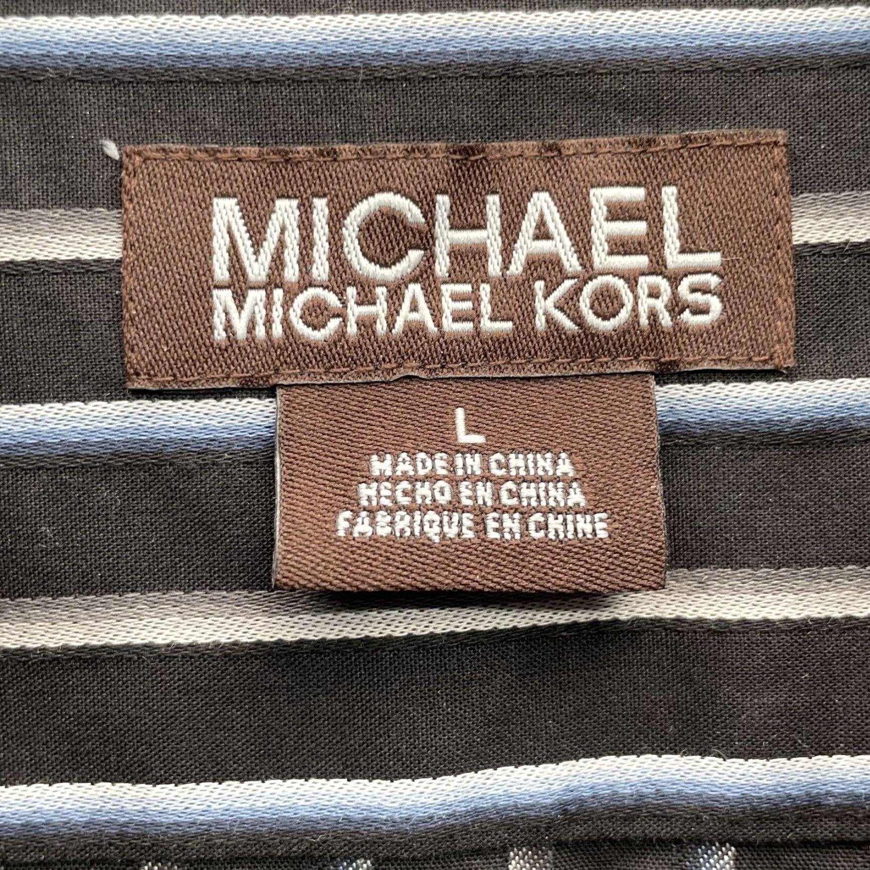 Michael Kors Michael Kors Dress Shirt Men’s Large Black Blue Office Preppy Cocktail Shirt Size 42R - 4 Thumbnail