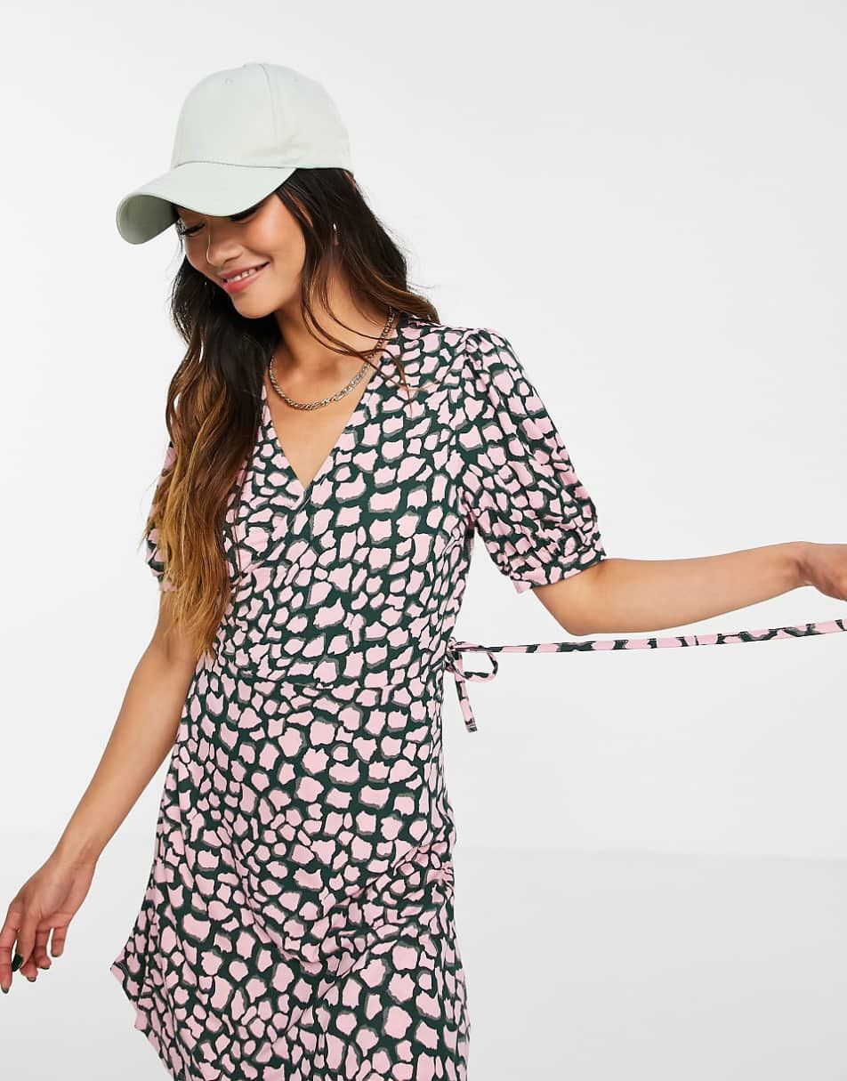 Whistles WHISTLES | Giraffe Print Wrap Mini Dress | US 10 UK 14 | NWT Size XL / US 12-14 / IT 48-50 - 2 Thumbnail