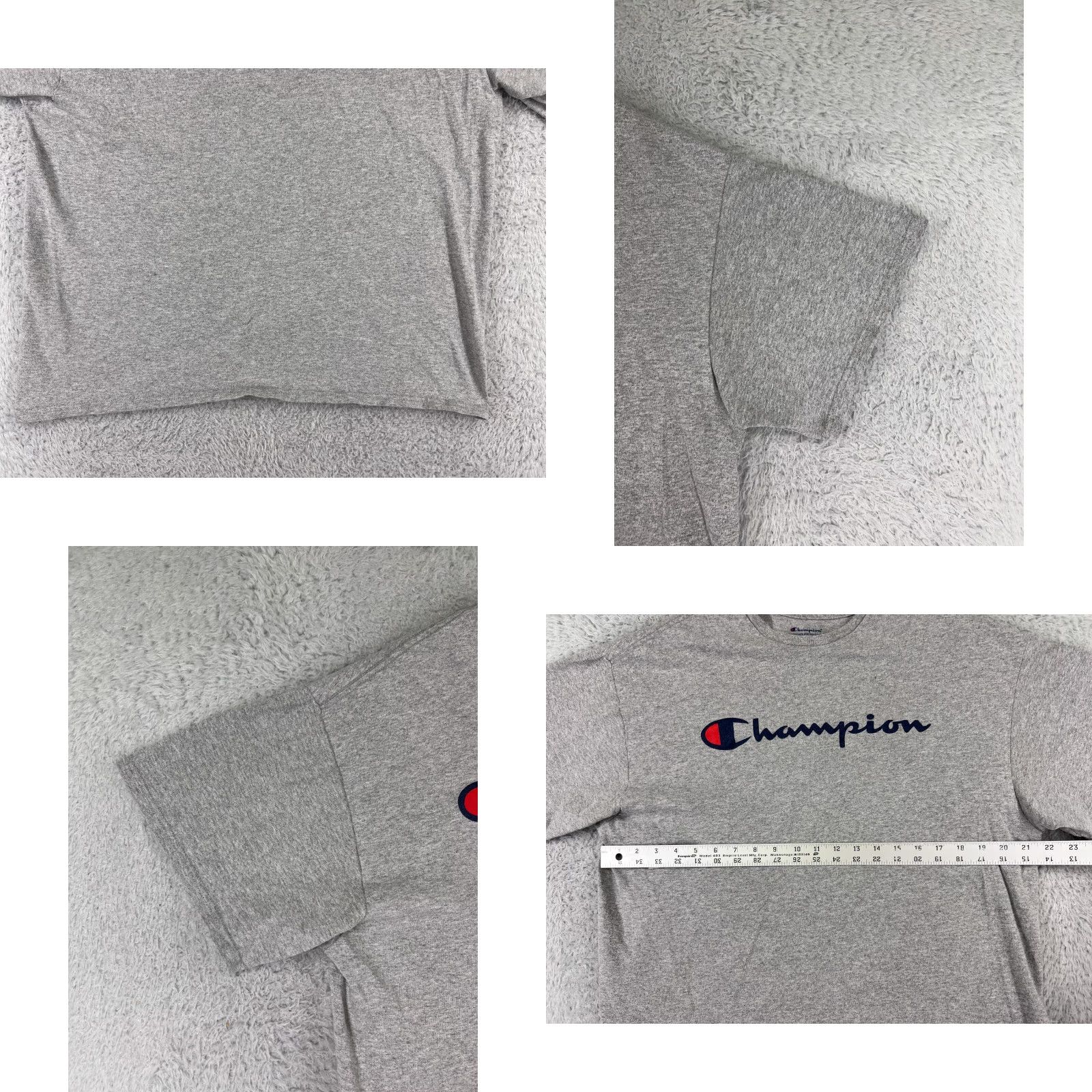 Champion Champion Shirt Mens XL Gray Cotton Logo Short Sleeve Crew Neck Athletic Size US XL / EU 56 / 4 - 8 Thumbnail
