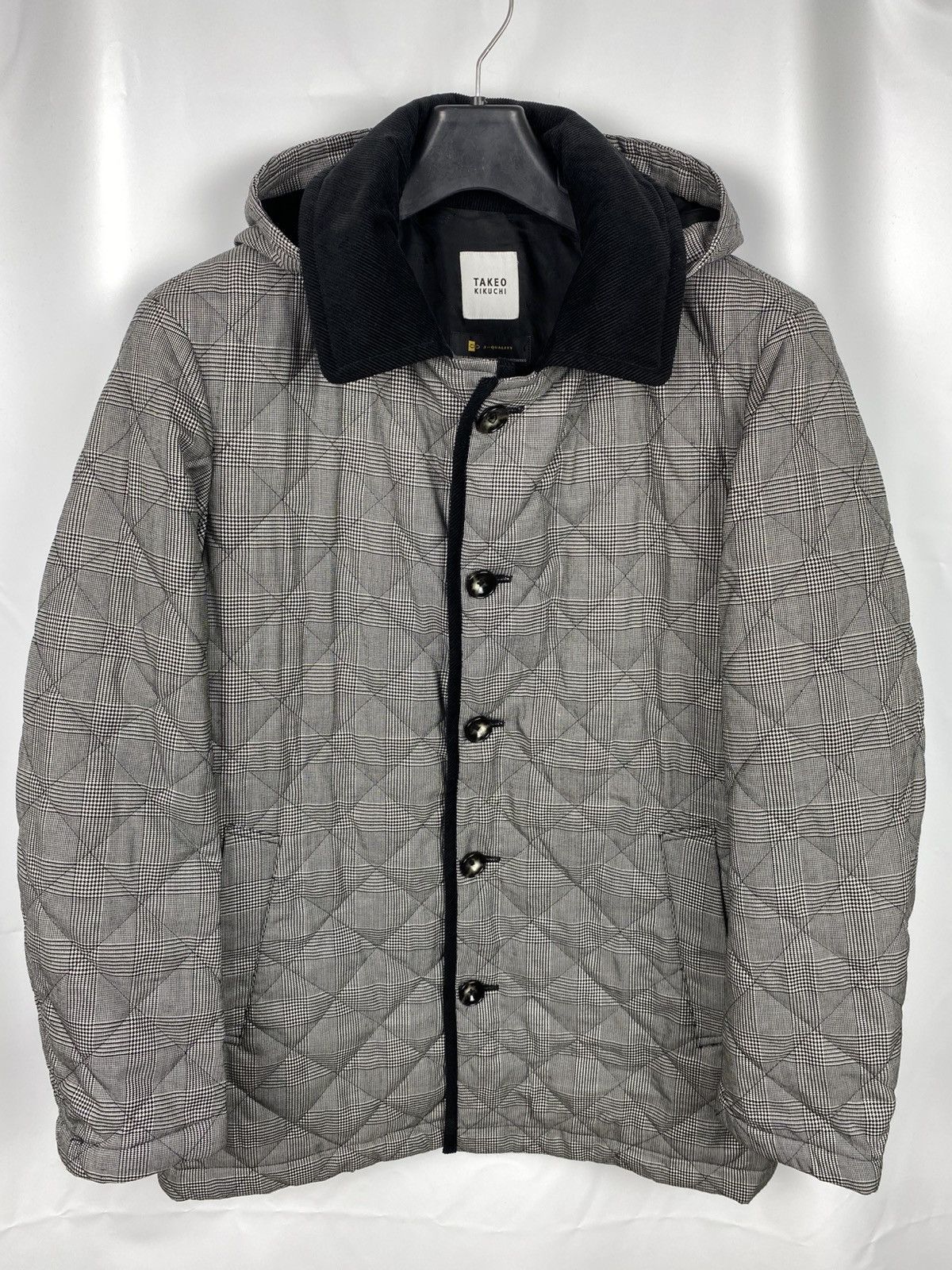 Japanese Brand × Takeo Kikuchi Takeo Kikuchi Plaid Quilted Jacket Hooded size 3 Size US M / EU 48-50 / 2 - 1 Thumbnail