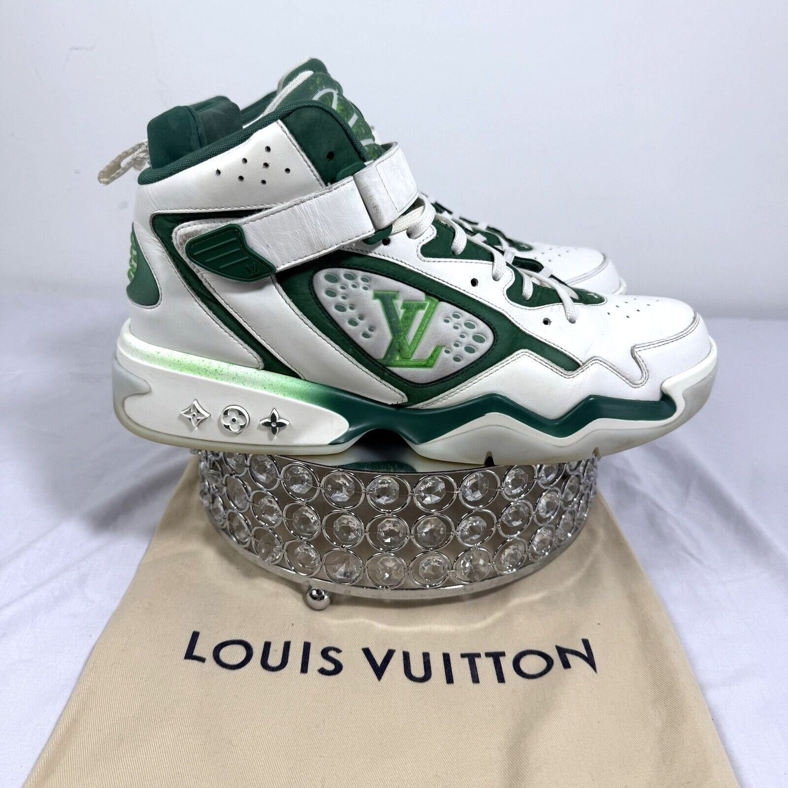 Louis Vuitton Louis Vuitton Trainer 2 Sneaker Boot White Green size USA 9 Size US 9 / EU 42 - 1 Thumbnail