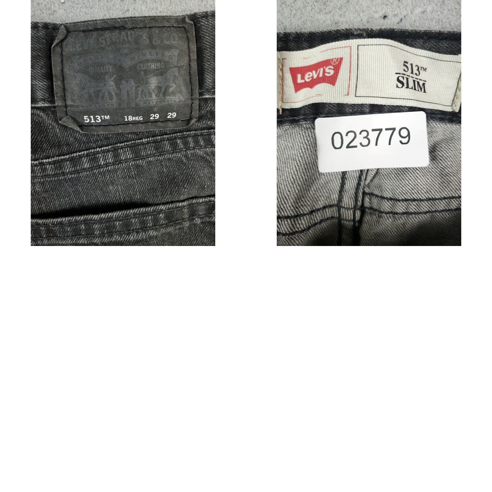 Levi's Levis Mens Slim Straight Gray 29x29 Jeans Size US 29 - 8 Thumbnail