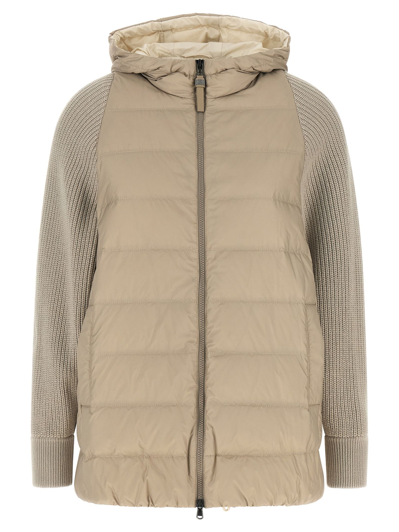 Brunello Cucinelli 'Shiny Zipper Pull' down jacket Size M / US 6-8 / IT 42-44 - 1 Thumbnail