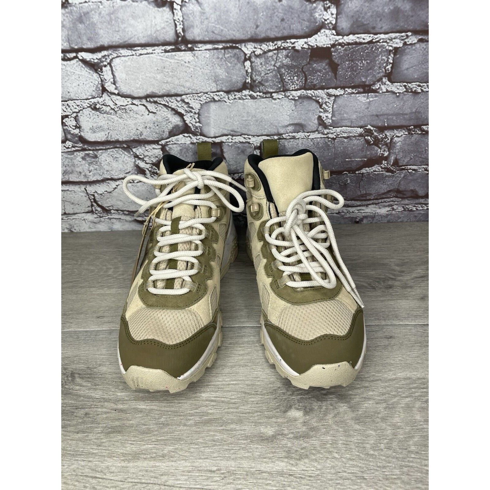 Halo Holo Footwear Troy Eco Leather Mid WP Hiking Boots Khaki Wom Size US 9 / IT 39 - 13 Thumbnail