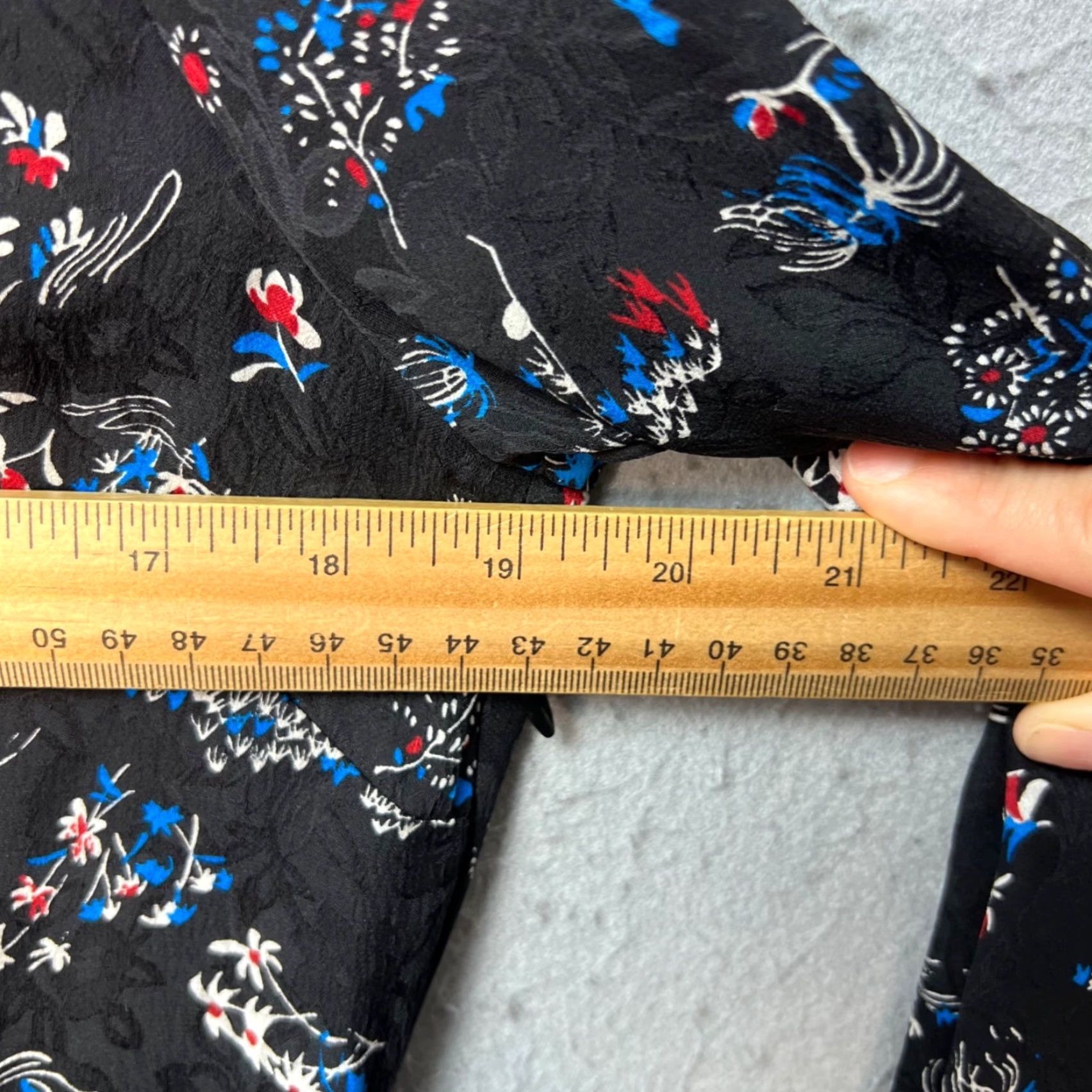 Veronica Beard VERONICA BEARD Dress Womens Size 6 Black Floral Silk Ruffle Hem Long Sleeve A-Line Event 90s? Flower Womens Size M / US 6-8 / IT 42-44 - 6 Thumbnail