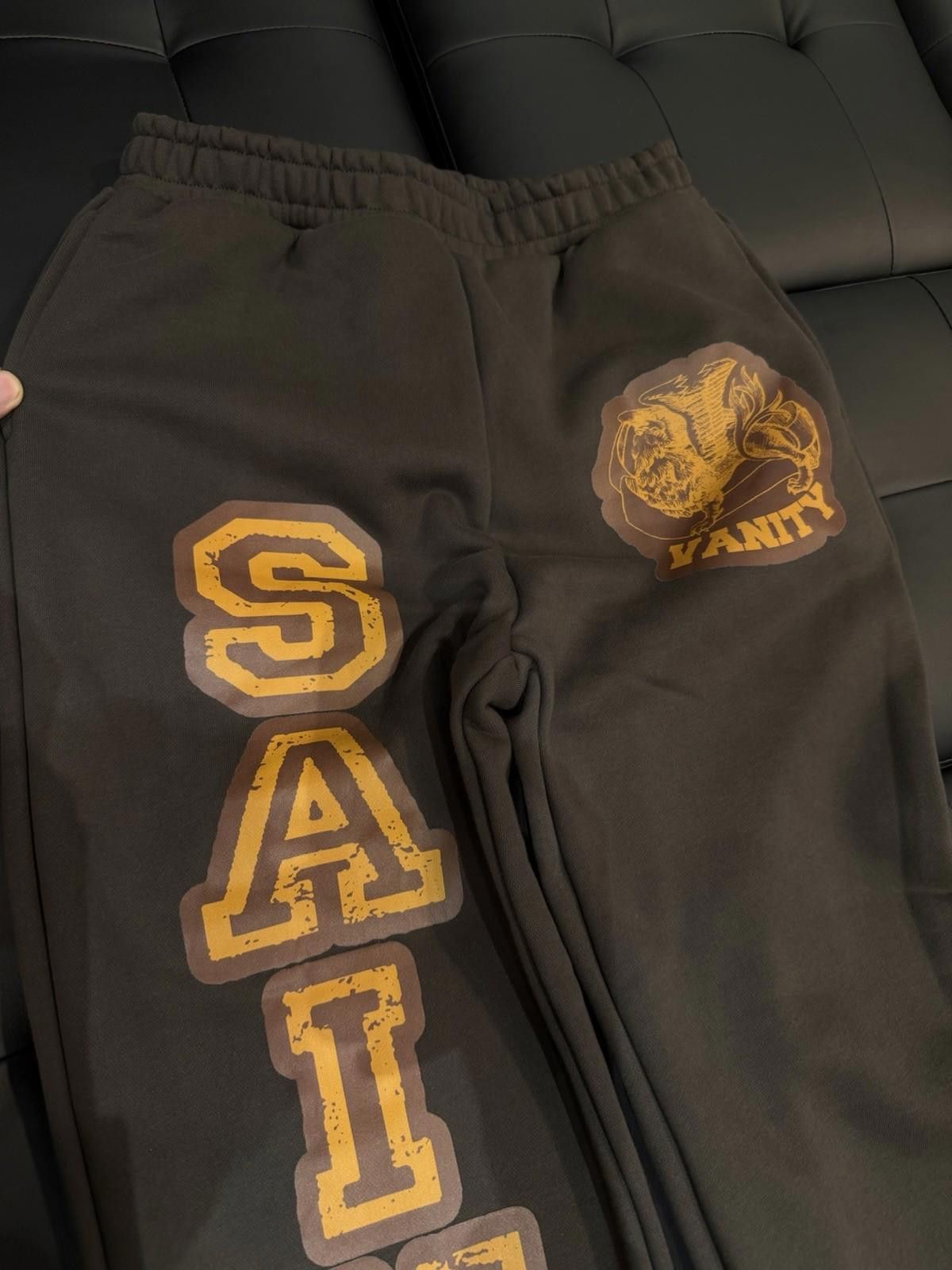Saint Vanity Size Large - Saint Vanity Varsity Sweatpants Grey NEW Size US 34 / EU 50 - 5 Thumbnail