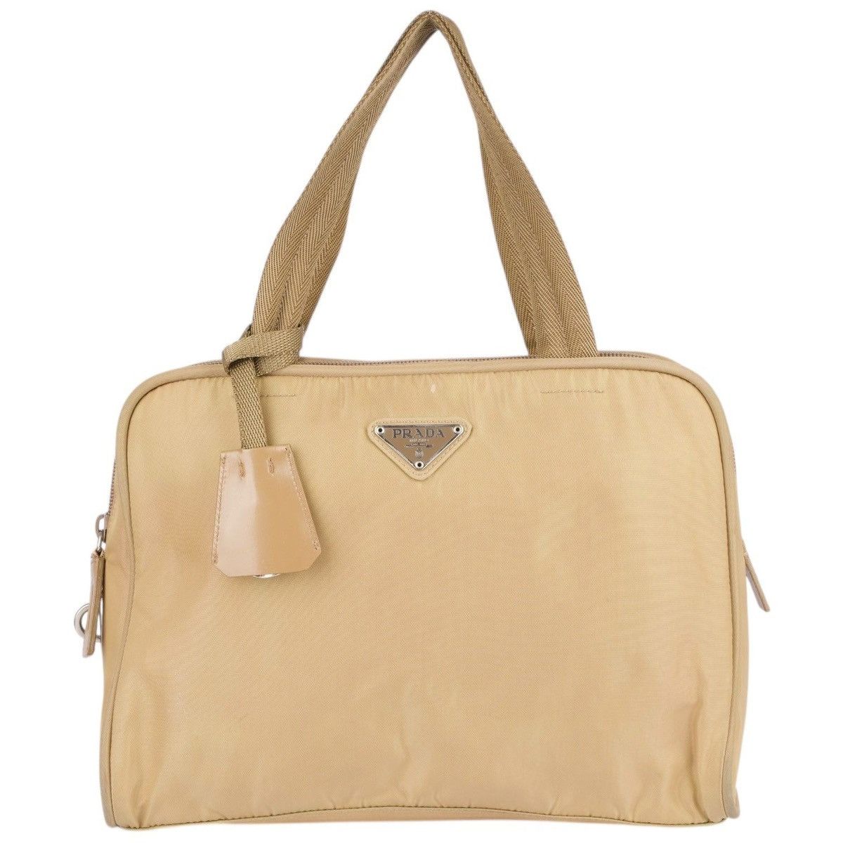 Prada Prada Nylon Triangle Handbag – Beige Size ONE SIZE - 1 Thumbnail