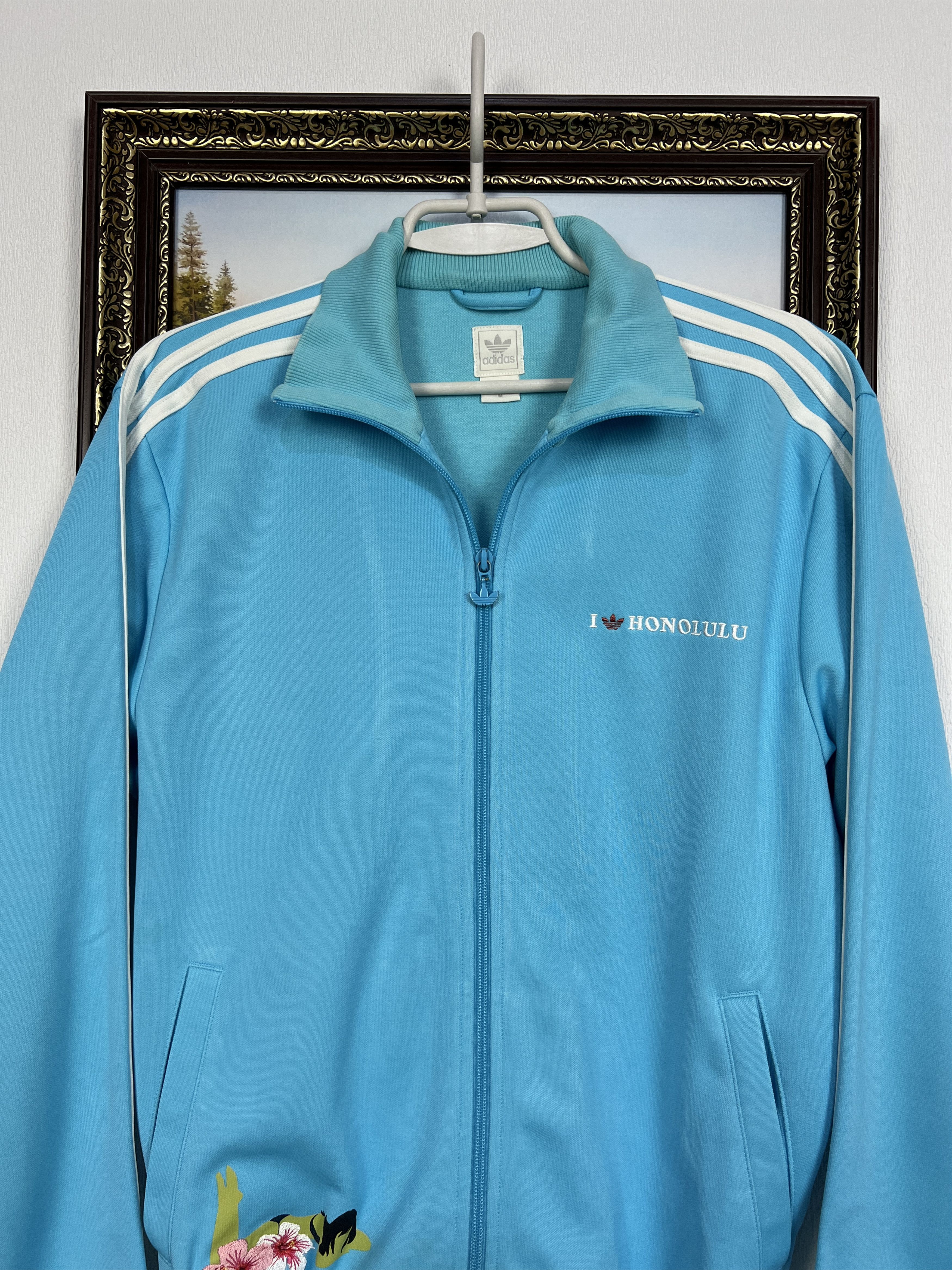 Adidas Vintage Adidas Originals I Love Honolulu Hawaii Jacket Blue Size US M / EU 48-50 / 2 - 2 Thumbnail
