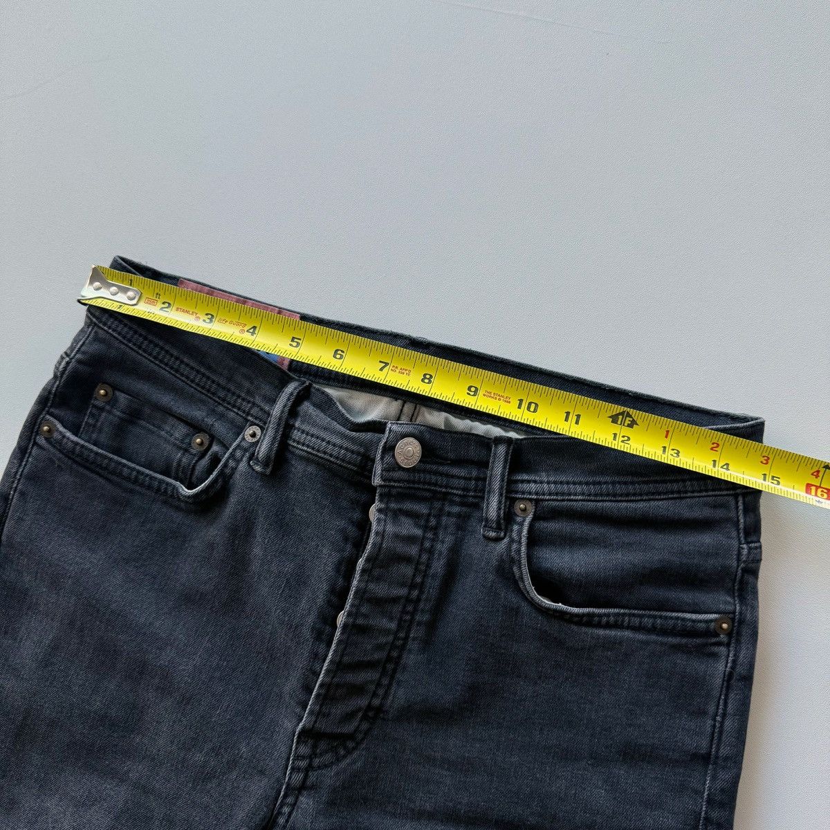 Acne Studios Acne Studios River Used Black Denim Jeans (29x32) Size US 30 / EU 46 - 9 Thumbnail