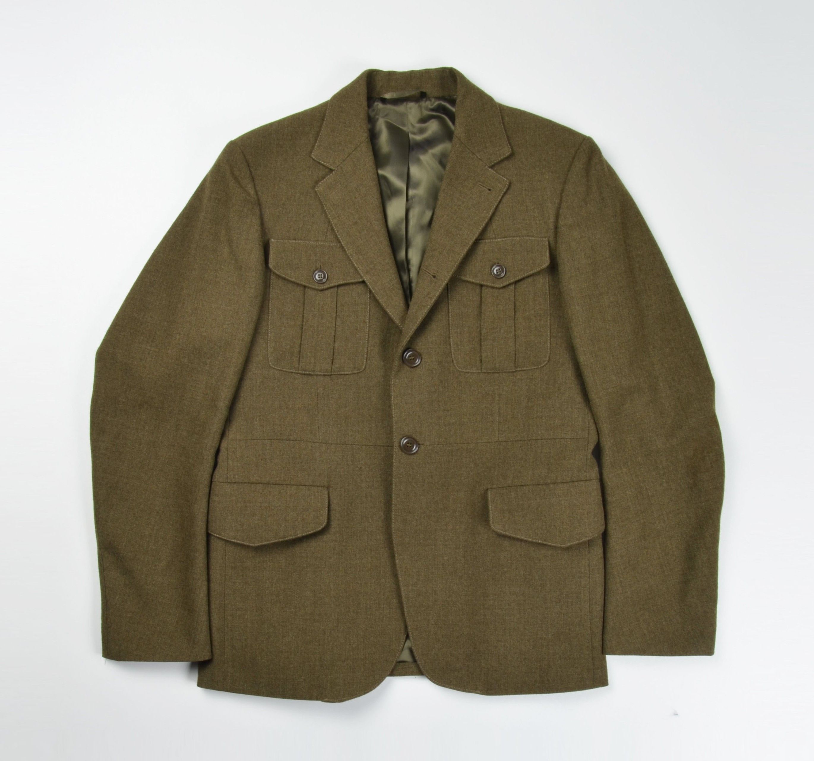 Aspesi Aspesi Wool Herringbone Field Blazer Safari Military Jacket Size US M / EU 48-50 / 2 - 1 Thumbnail