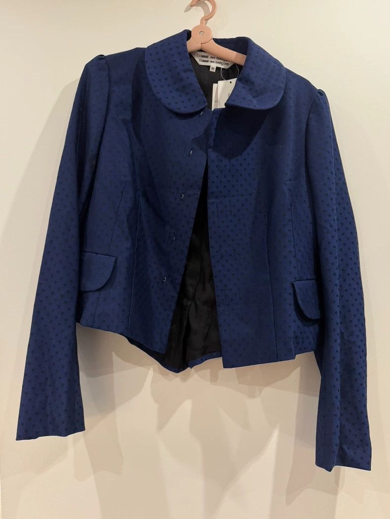 Comme des Garcons Comme Des Garcons Round neck blue polka dot jacket 2506-Nex Size M / US 6-8 / IT 42-44 - 1 Thumbnail