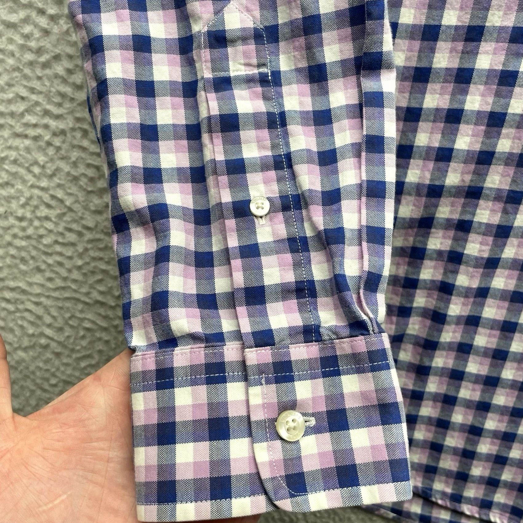 Vineyard Vines Vineyard Vines Murray Shirt Mens L Slim Fit Plaid Purple Blue Check - Button-Up, Long Sleeve, Preppy Pattern, Multicolor, Cotton, Regular, Classic Fit Size US L / EU 52-54 / 3 - 4 Thumbnail
