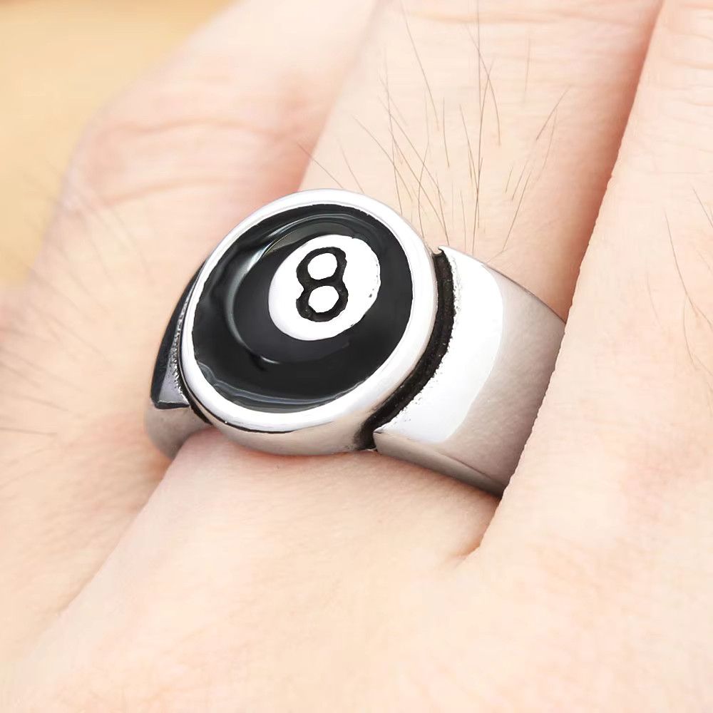 Jewelry 8 Eight Pool Billiard Ring Size ONE SIZE - 1 Thumbnail