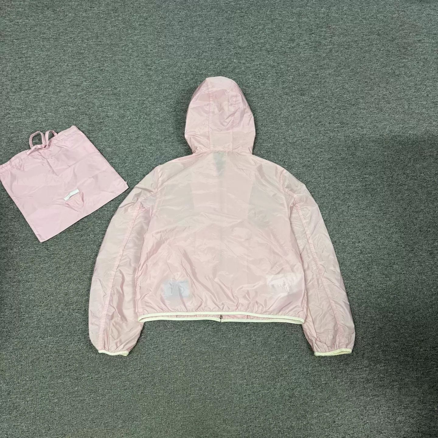 Prada Prada Light Pink Hooded Zip Skin Jacket 99 New Size S / US 4 / IT 40 - 2 Thumbnail