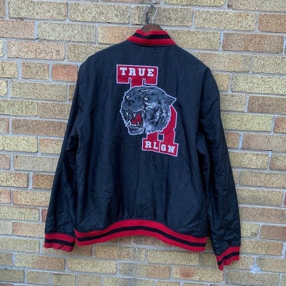 image of True Religion Tiger Varsity Jacket , Men's (Size 2XL)