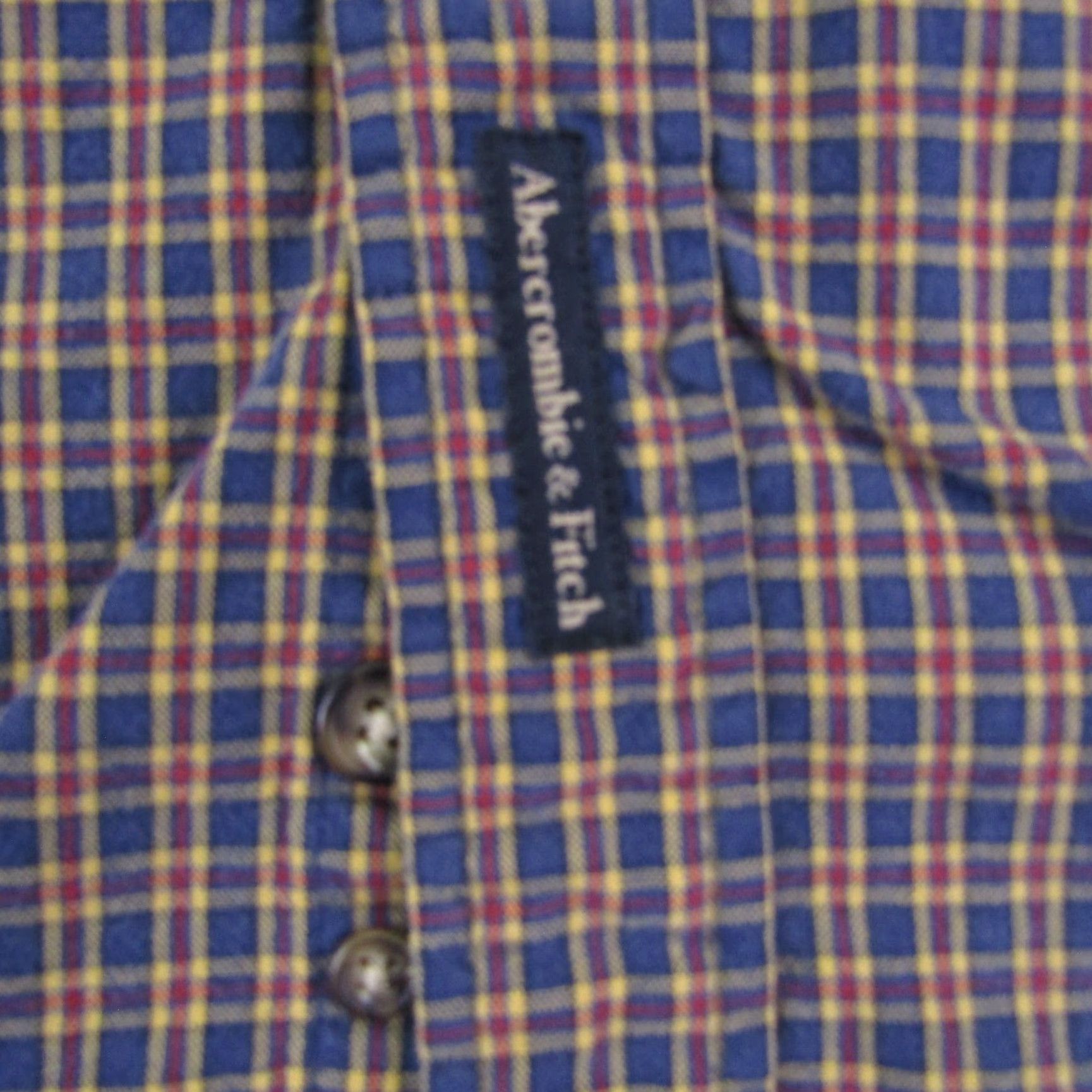 Abercrombie & Fitch VINTAGE Abercrombie & Fitch Shirt Mens XL Blue Beige Plaid Twill Button Up Y2K Size US XL / EU 56 / 4 - 4 Thumbnail