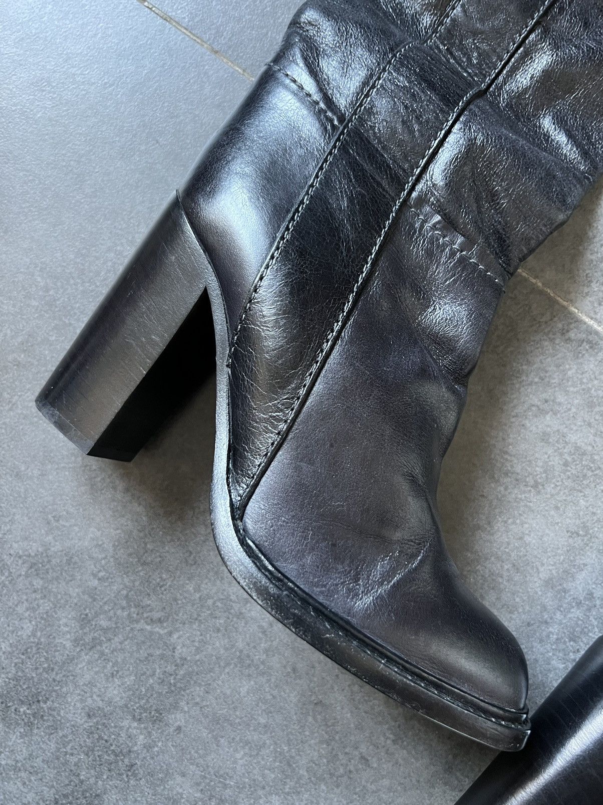 Chloe × Japanese Brand Chloe High Boots With Straps Shoes Leather Platform Belt Y2K Size US 8.5 / IT 38.5 - 4 Thumbnail