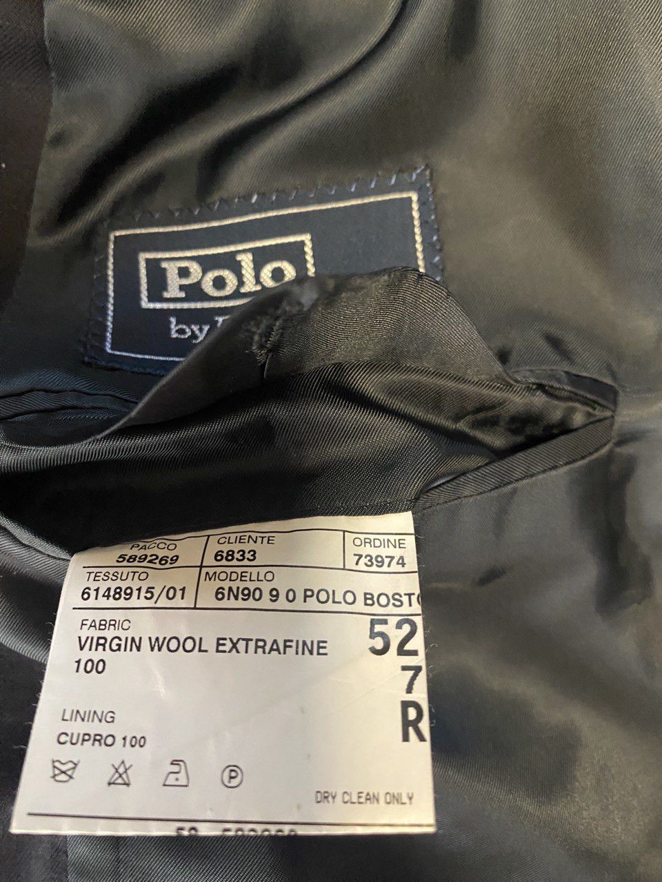 Polo Ralph Lauren Vintage RALPH LAUREN Navy Wool Notch Lapel Sport Coat Size 42L - 2 Thumbnail