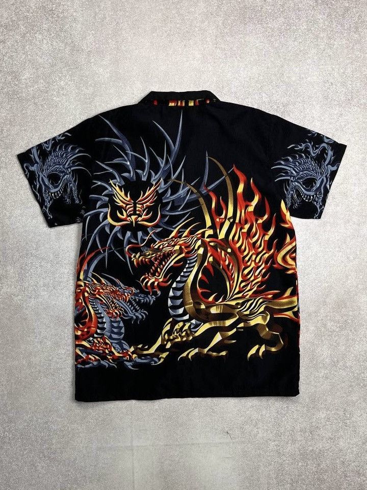 Japanese Brand × Vintage Vintage Japanese Dragon Graphic Hawaiian Shirt Y2K M Size US M / EU 48-50 / 2 - 4 Thumbnail
