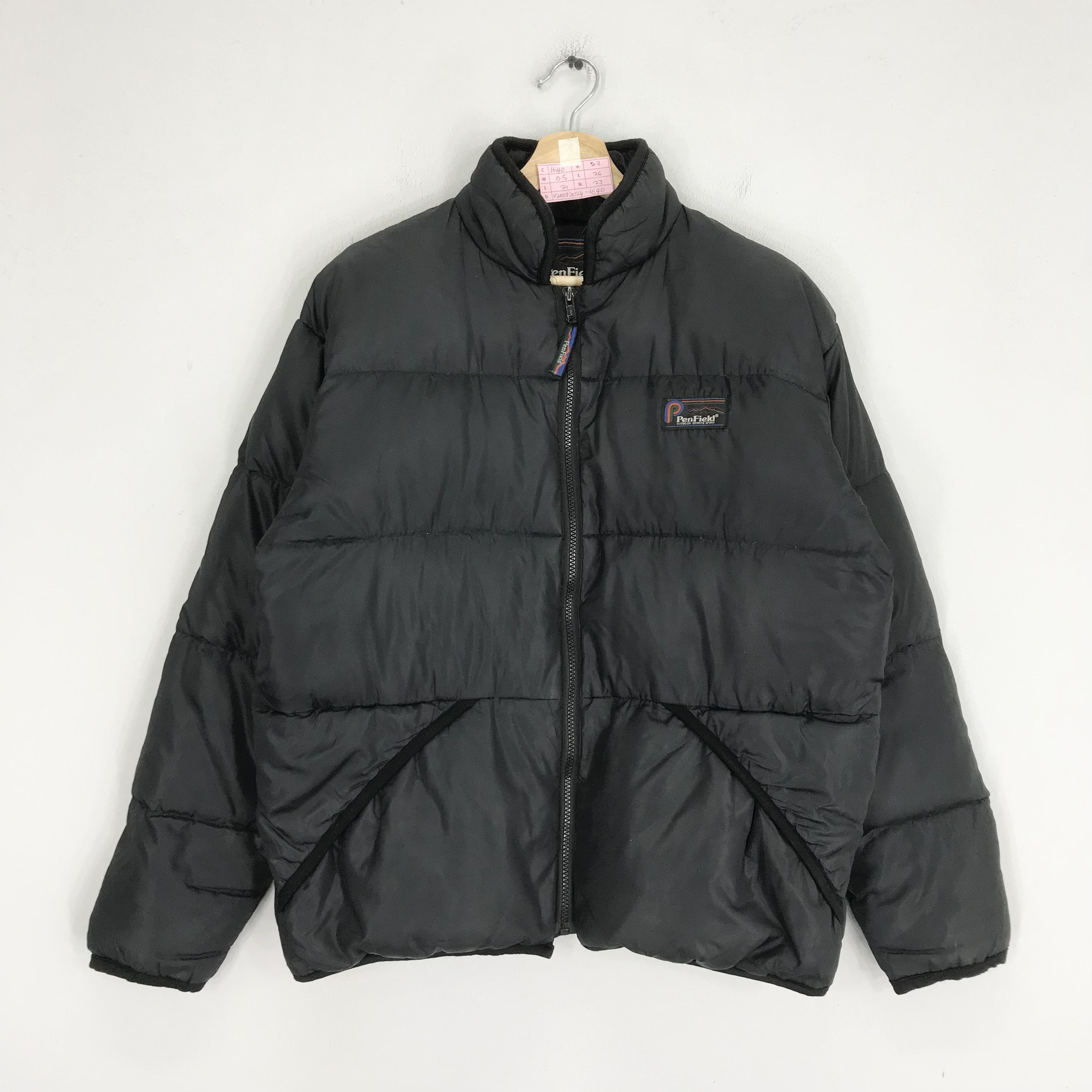 image of Bomber Jacket x Penfield Vintage 90's Penfield Puffer Down Goose Down Zipper Jacket in Black (Size 