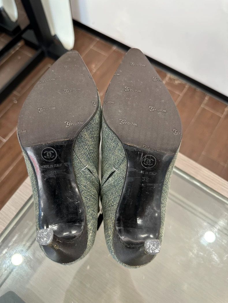 Chanel Chanel Denim Short Boots for Women -2505 Size US 8.5 / EU 41-42 - 7 Thumbnail