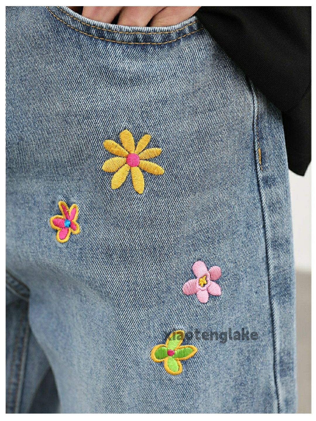 Jean × Vintage washed faded y2k skate hiphop pattern yuppie jeans Size US 30 / EU 46 - 6 Thumbnail