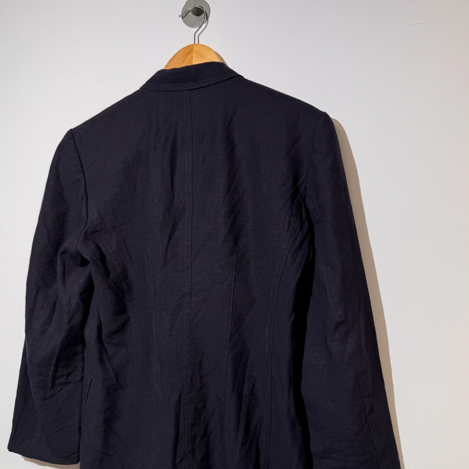 Escada × Vintage Escada Margaretha Navy Linen Wool Blazer Jacket Size 38 IT Size US L / EU 52-54 / 3 - 10 Thumbnail