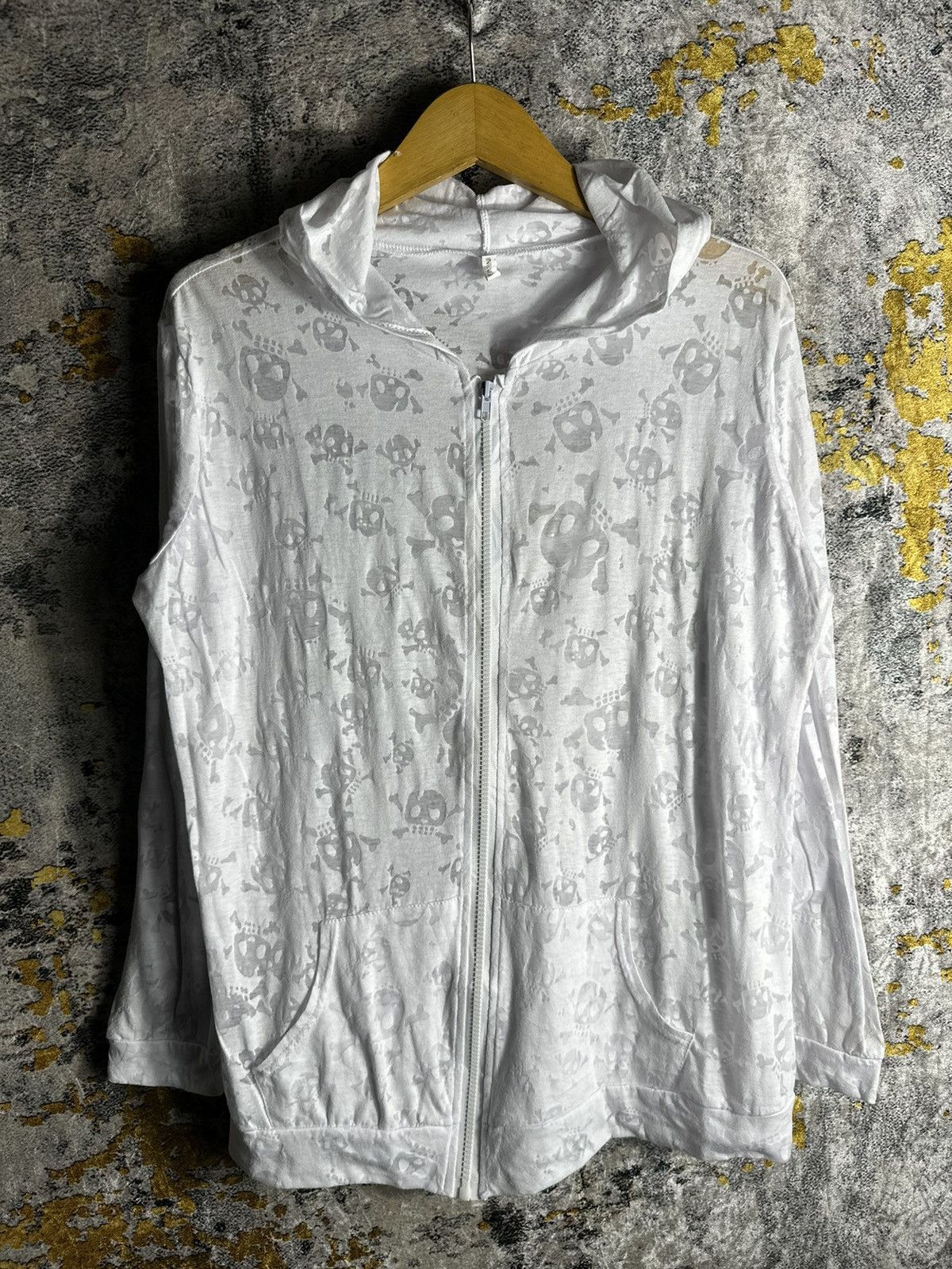 Beauty Beast IF SIX WAS NINE LGB STYLE SKULL AOP TRANSPARENT WHITE HOODIE Size US L / EU 52-54 / 3 - 5 Thumbnail