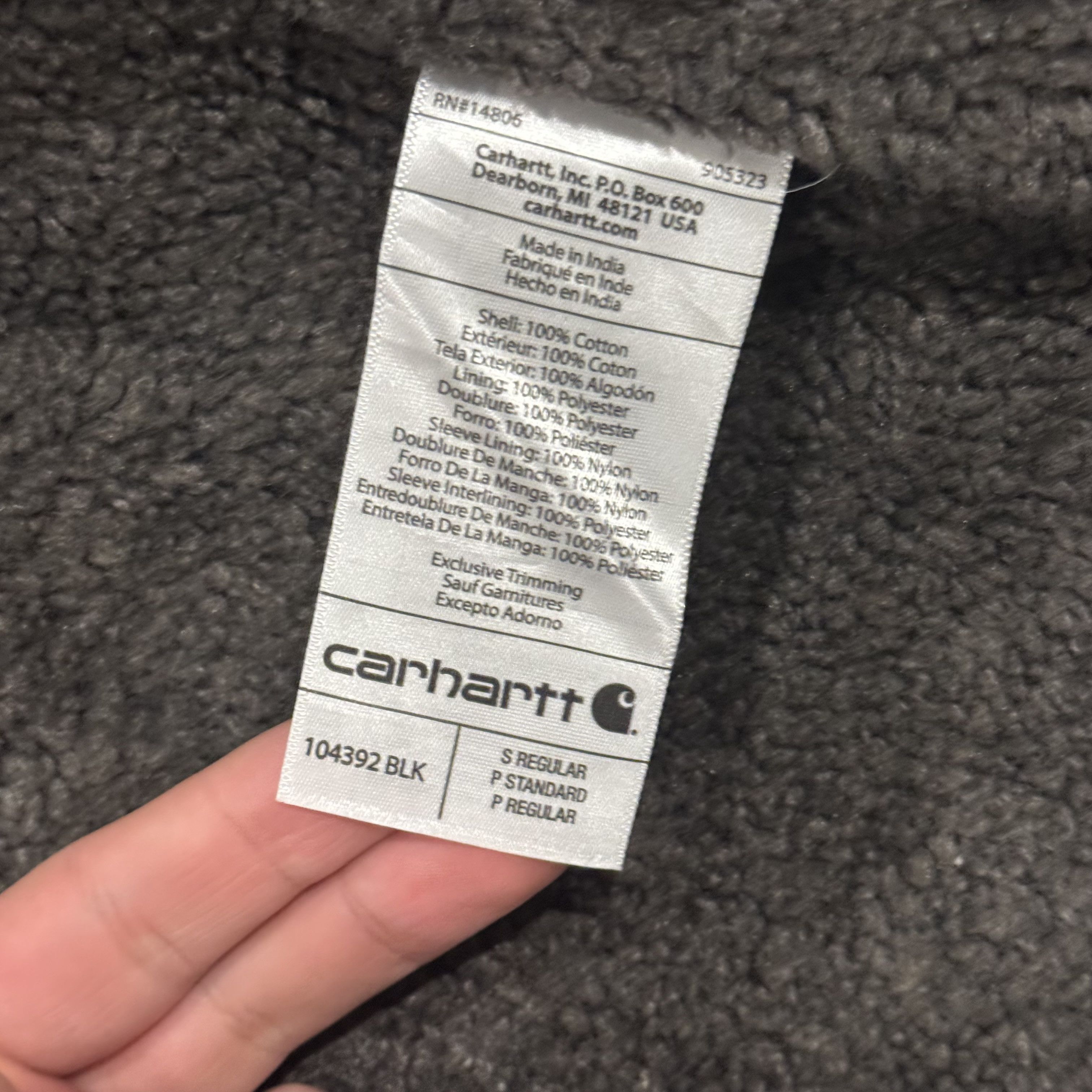 Carhartt Carhartt Men's Black Jacket Size US S / EU 44-46 / 1 - 3 Thumbnail