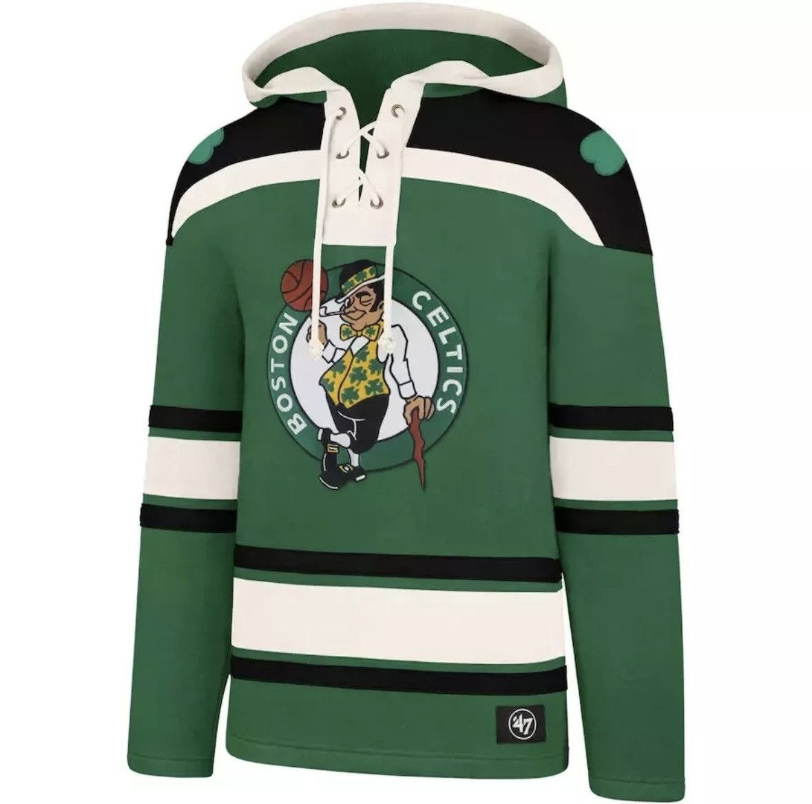 47 '47 Brand Boston Celtics NBA Lacer Pullover Hoodie Hockey Size US XL / EU 56 / 4 - 1 Thumbnail