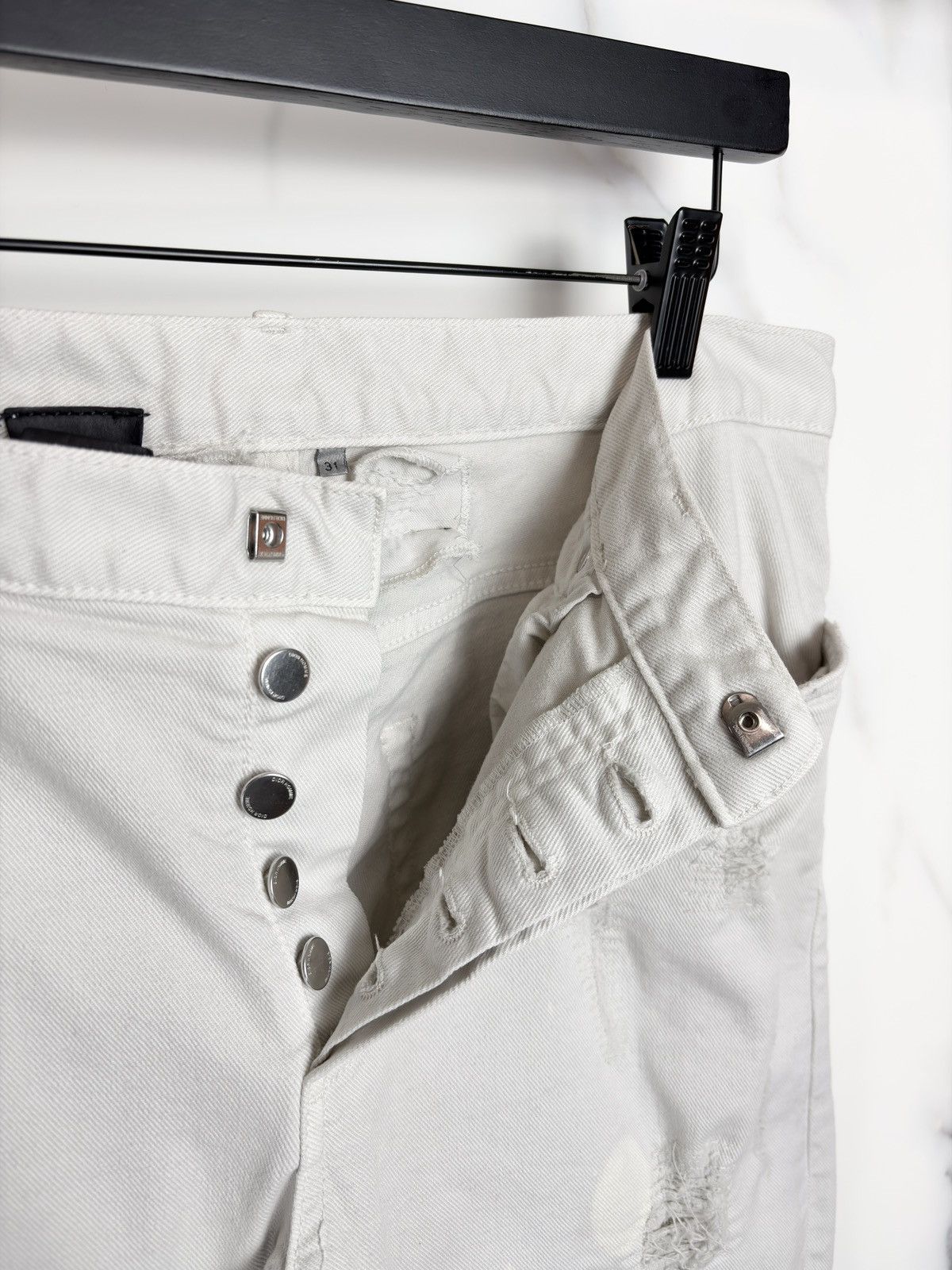 Dior Dior Homme Crash Distressed Repaired Denim Jeans KVA Size US 31 - 8 Thumbnail