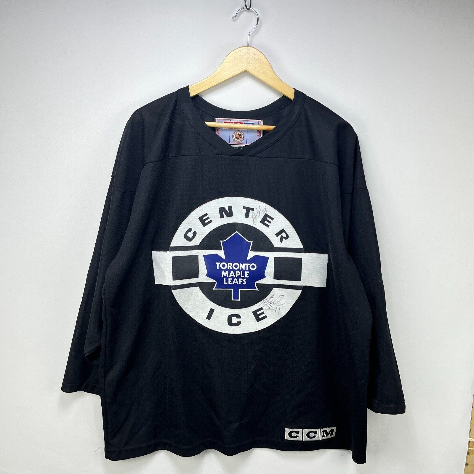 Vintage 90 CCM Toronto Maple Leafs Center Ice Hockey Large