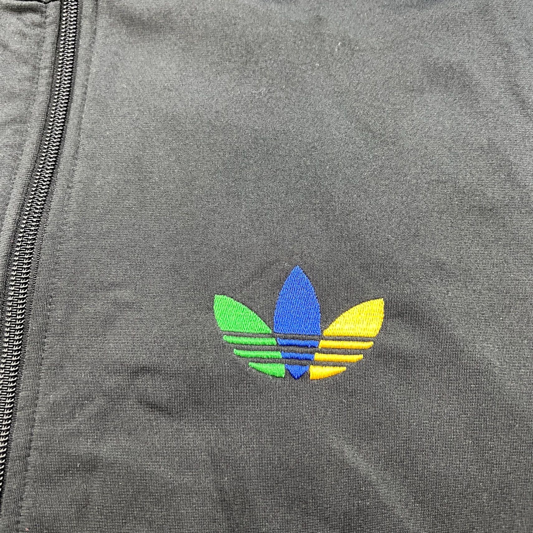 Adidas VINTAGE adidas Grun 2009 Rasta Track Jacket Mens Medium Black Full Zip Size US M / EU 48-50 / 2 - 3 Thumbnail