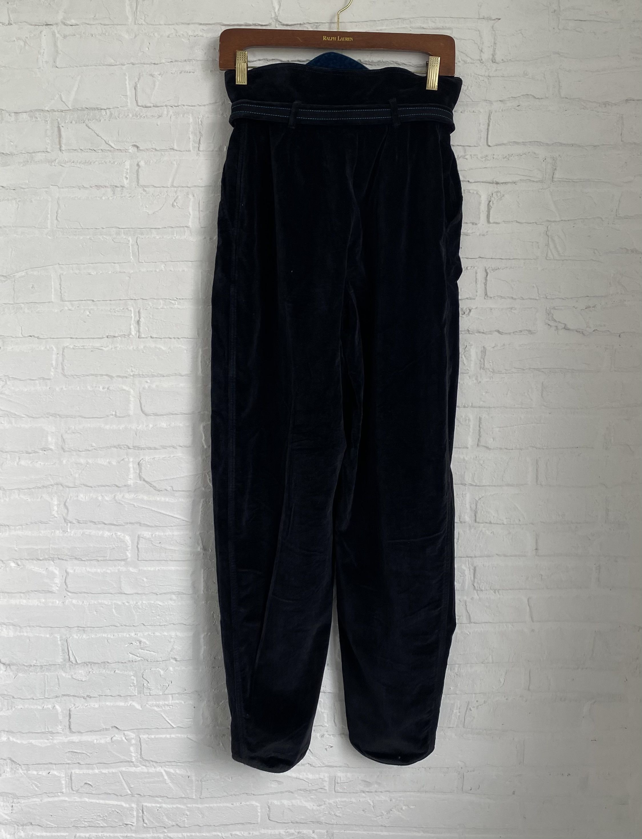 Versace Runway 1991 Gianni Versace velour trousers Size 25" / US 0 / IT 36 - 7 Thumbnail
