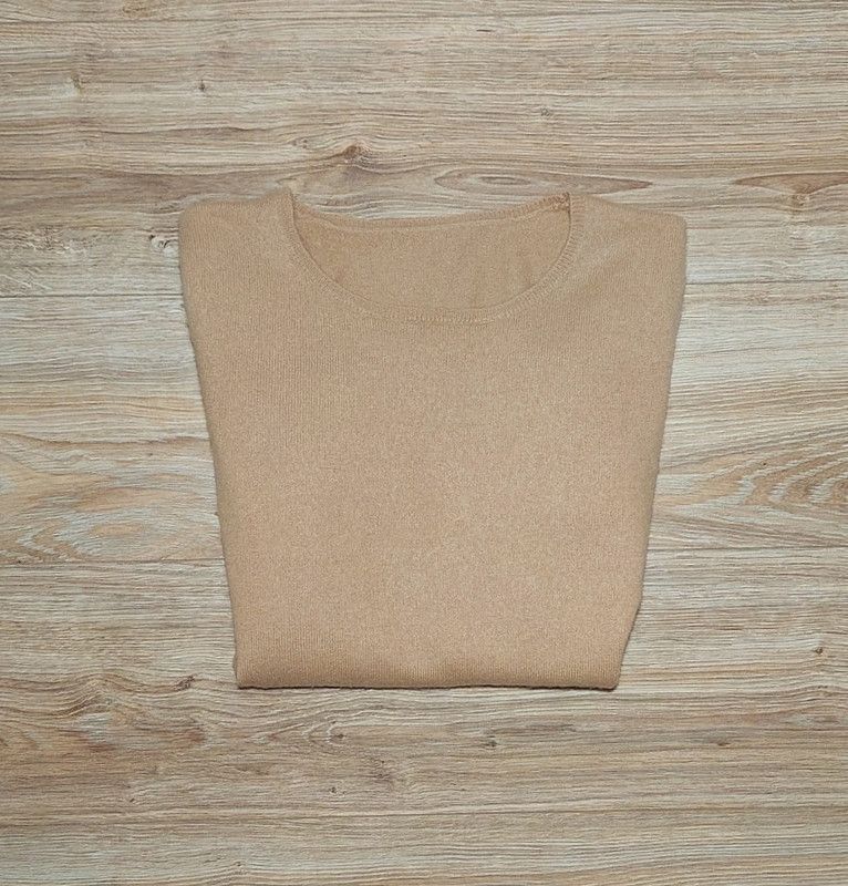 Vintage 100% cashmere sweater beige camel luxury soft unique Size S / US 4 / IT 40 - 2 Thumbnail