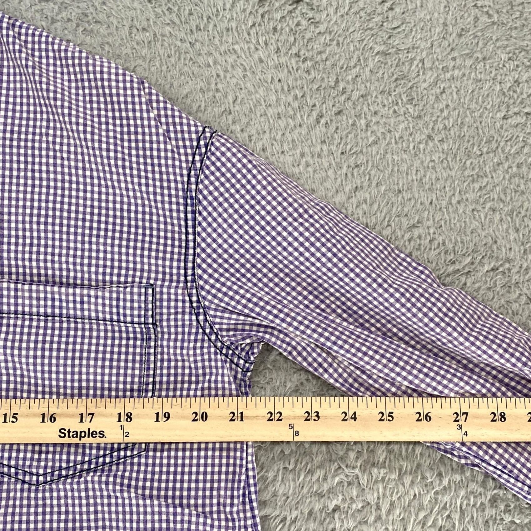 Vintage VINTAGE We The Free Shirt Womens Small Purple Gingham Check Oversized Button-Up Shirt Womens Small Purple Gingham Check Oversized Size S / US 4 / IT 40 - 5 Thumbnail