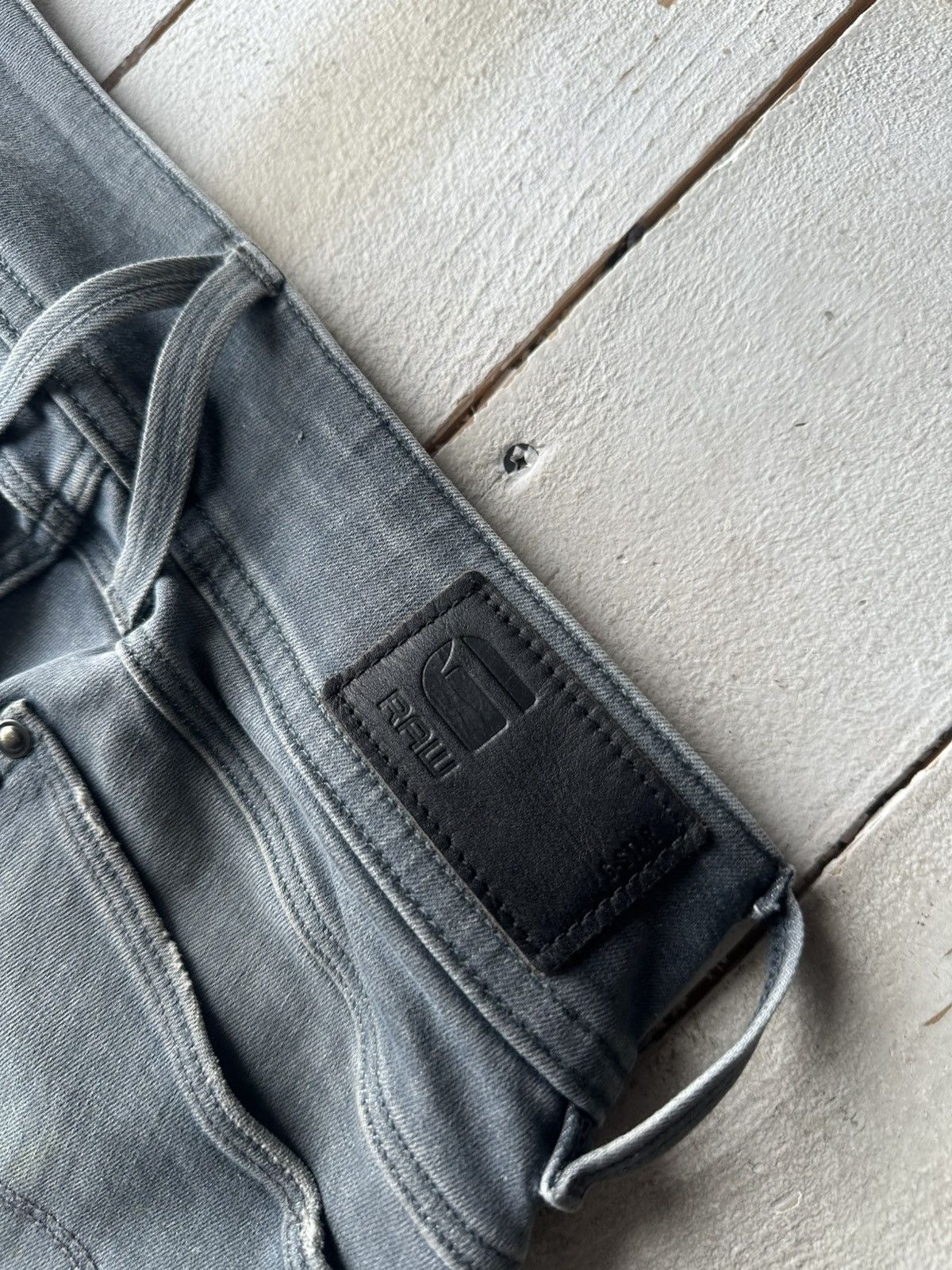 G-Star 🚨VNTG G STAR RAW GRAY FADED RARE AVANT GARDE JEANS Y2K Size 26" / US 2 / IT 38 - 13 Thumbnail