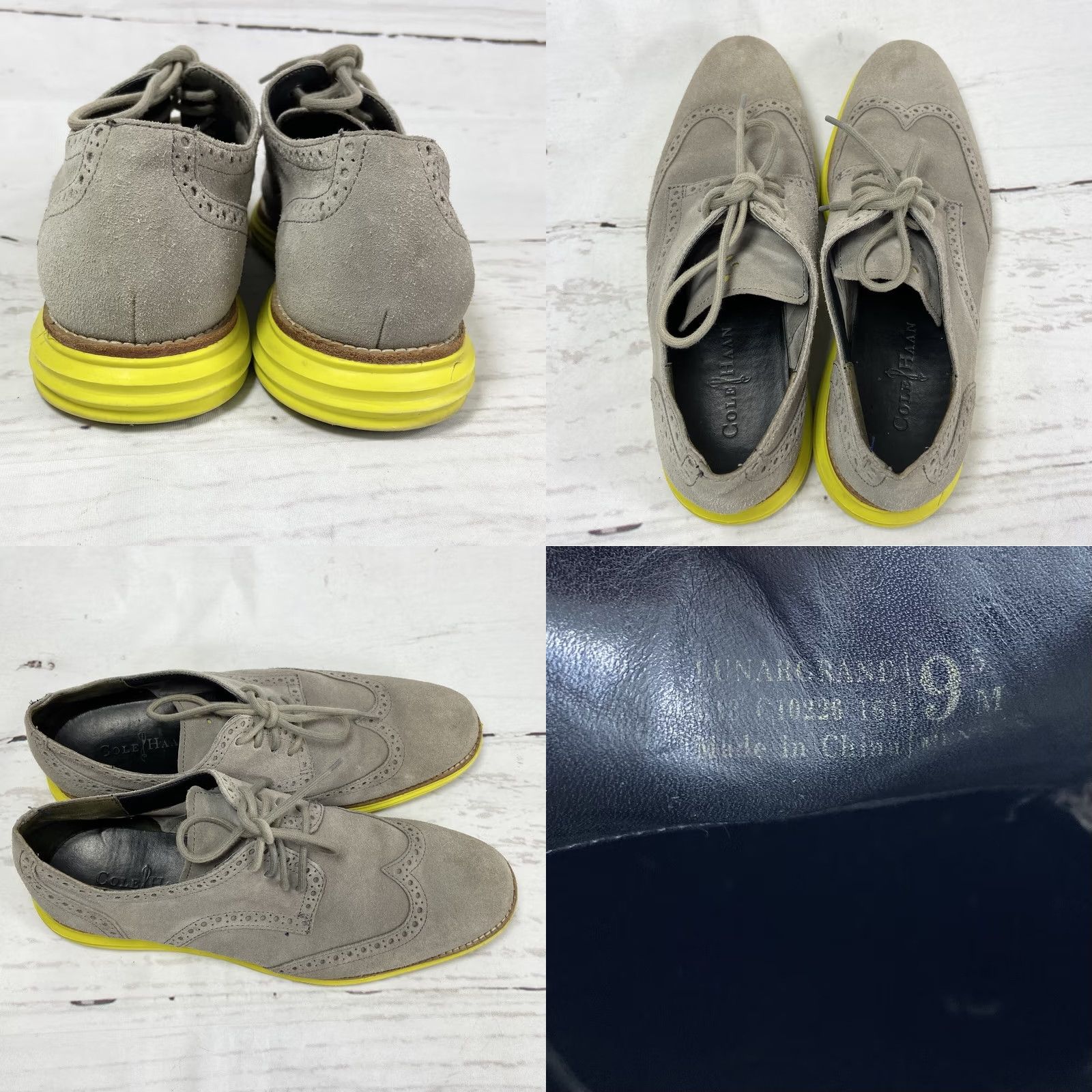 Cole Haan Cole Haan Lurnagrand Shoes Men’s 9.5M Gray Suede Wingtip Oxfords Size US 10 / EU 43 - 8 Thumbnail