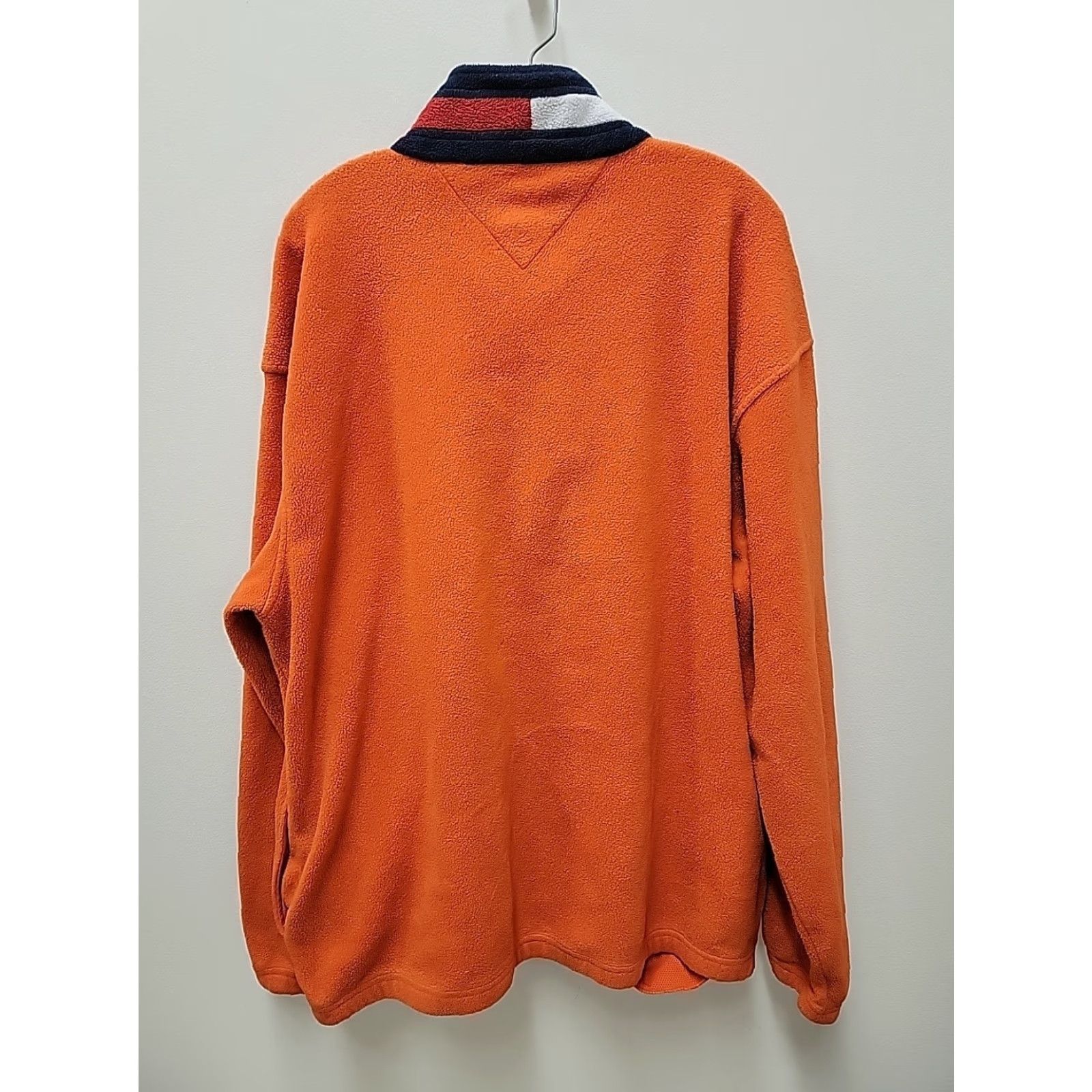 Tommy Hilfiger VINTAGE Tommy Hilfiger Orange Spellout Logo 1/4 Zip Fleece Pullover Mens XL Orange Logo 1/4 Zip Pullover Sweater Vintage Mens XL Size US XL / EU 56 / 4 - 7 Thumbnail