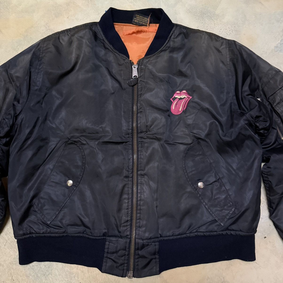 Brockum Vintage 1994 The Rolling Stones Bomber Jacket Brockum Tag Size US L / EU 52-54 / 3 - 4 Thumbnail