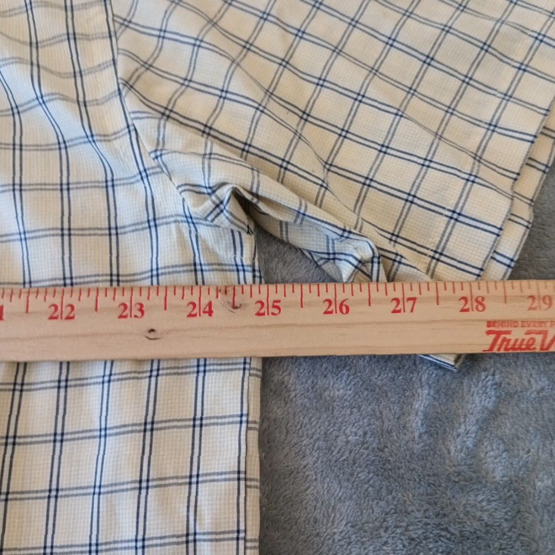 Van Heusen Van Heusen Shirt Mens Large Yellow Plaid Short Sleeve Button-Down Cotton Blend Size US L / EU 52-54 / 3 - 6 Thumbnail