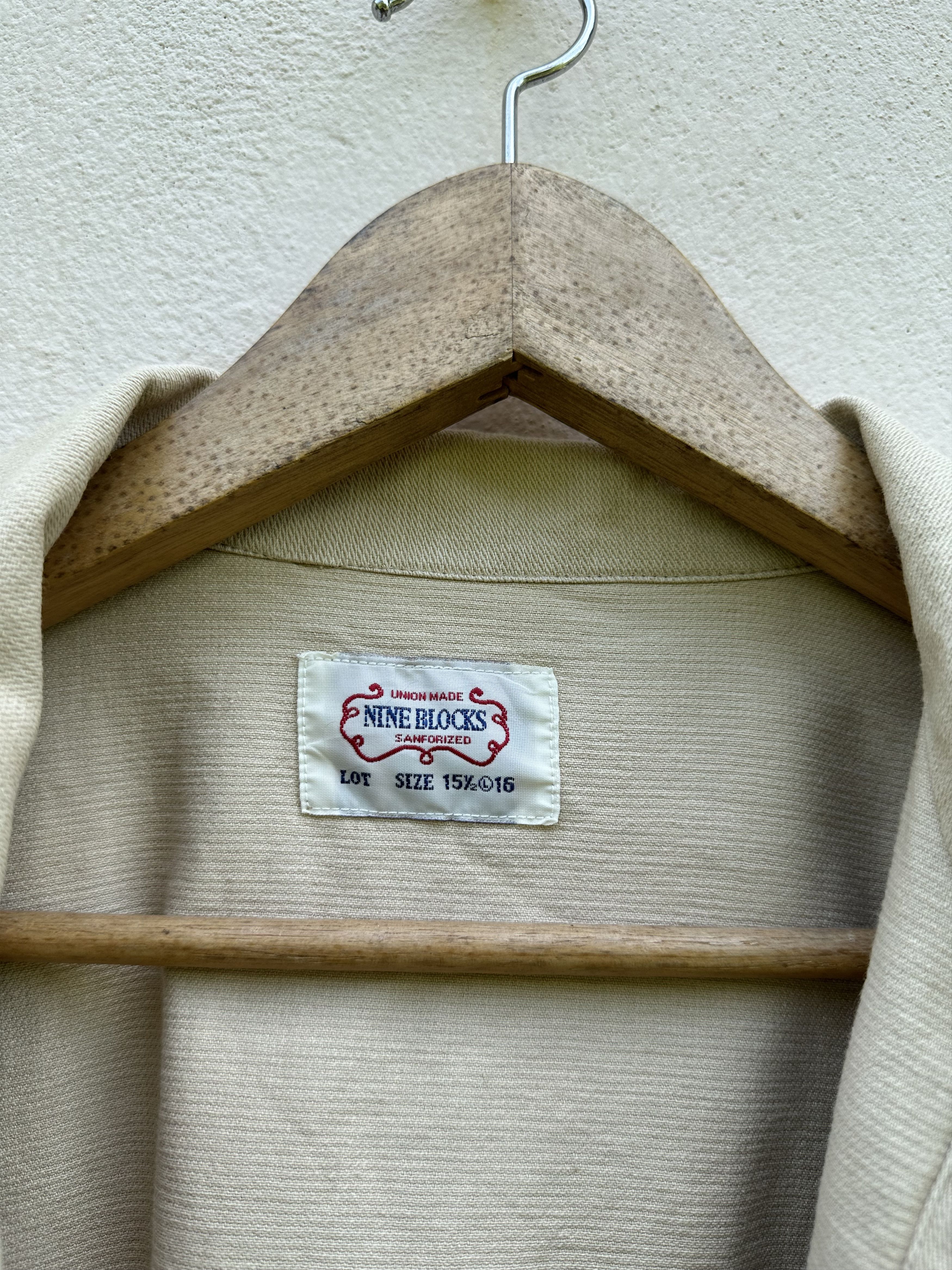 Vintage Chore Worker Sanforized Nine Blocks Jacket Shoulder Protect Size US L / EU 52-54 / 3 - 8 Thumbnail