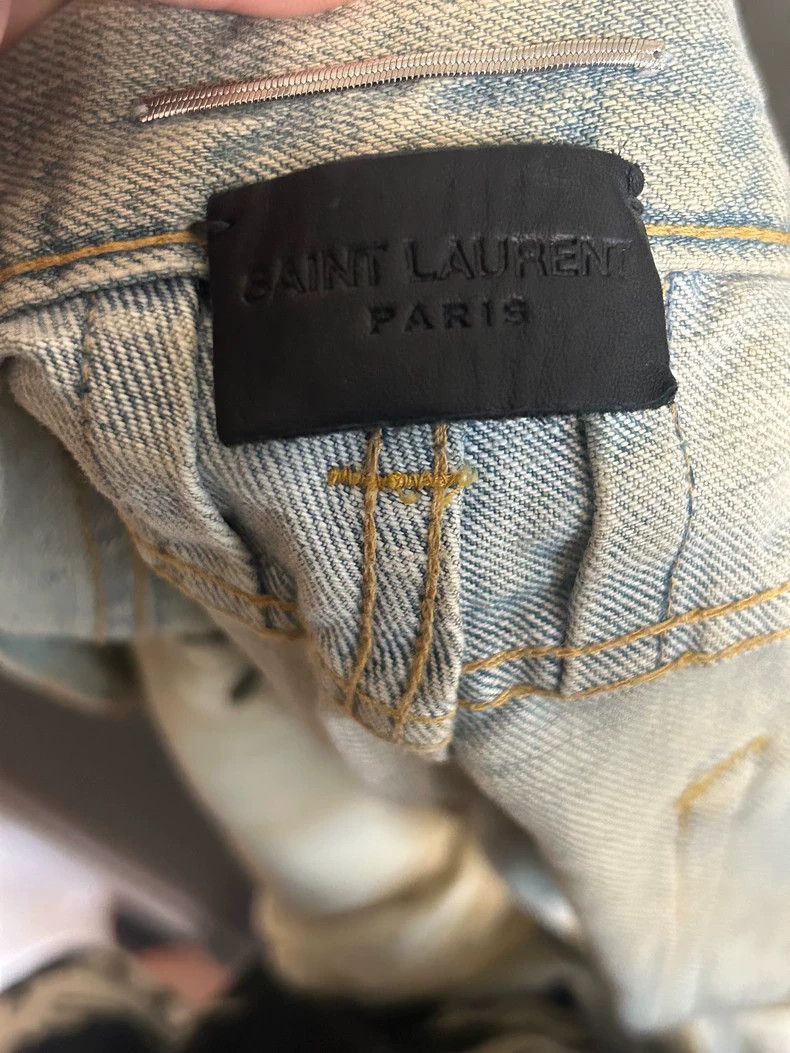 Hedi Slimane Saint Laurent Vintage Washed Slim Jeans Size US 30 / EU 46 - 5 Thumbnail