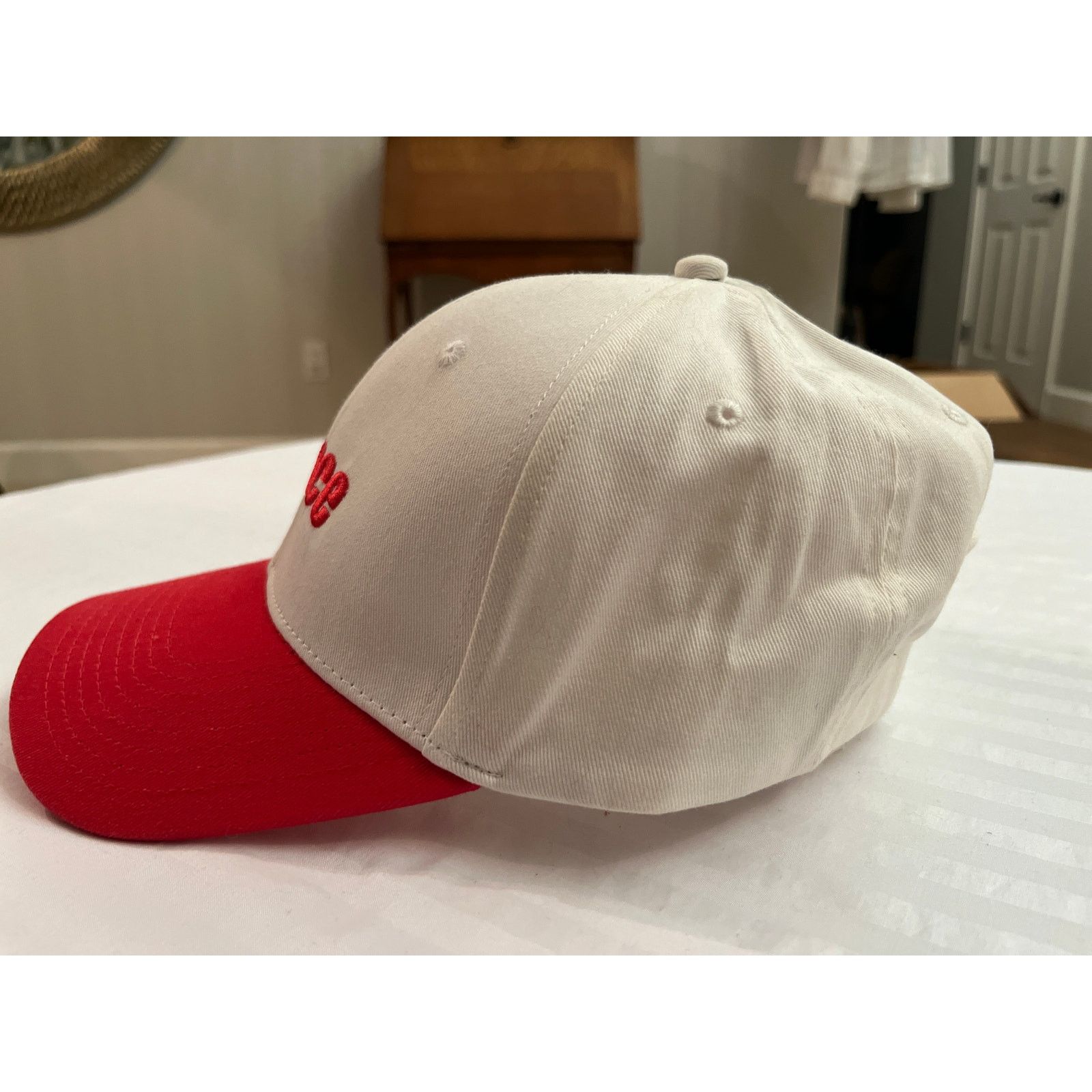 Prince Prince Pickleball White Red Adjustable Strapback Hat Size ONE SIZE - 2 Thumbnail